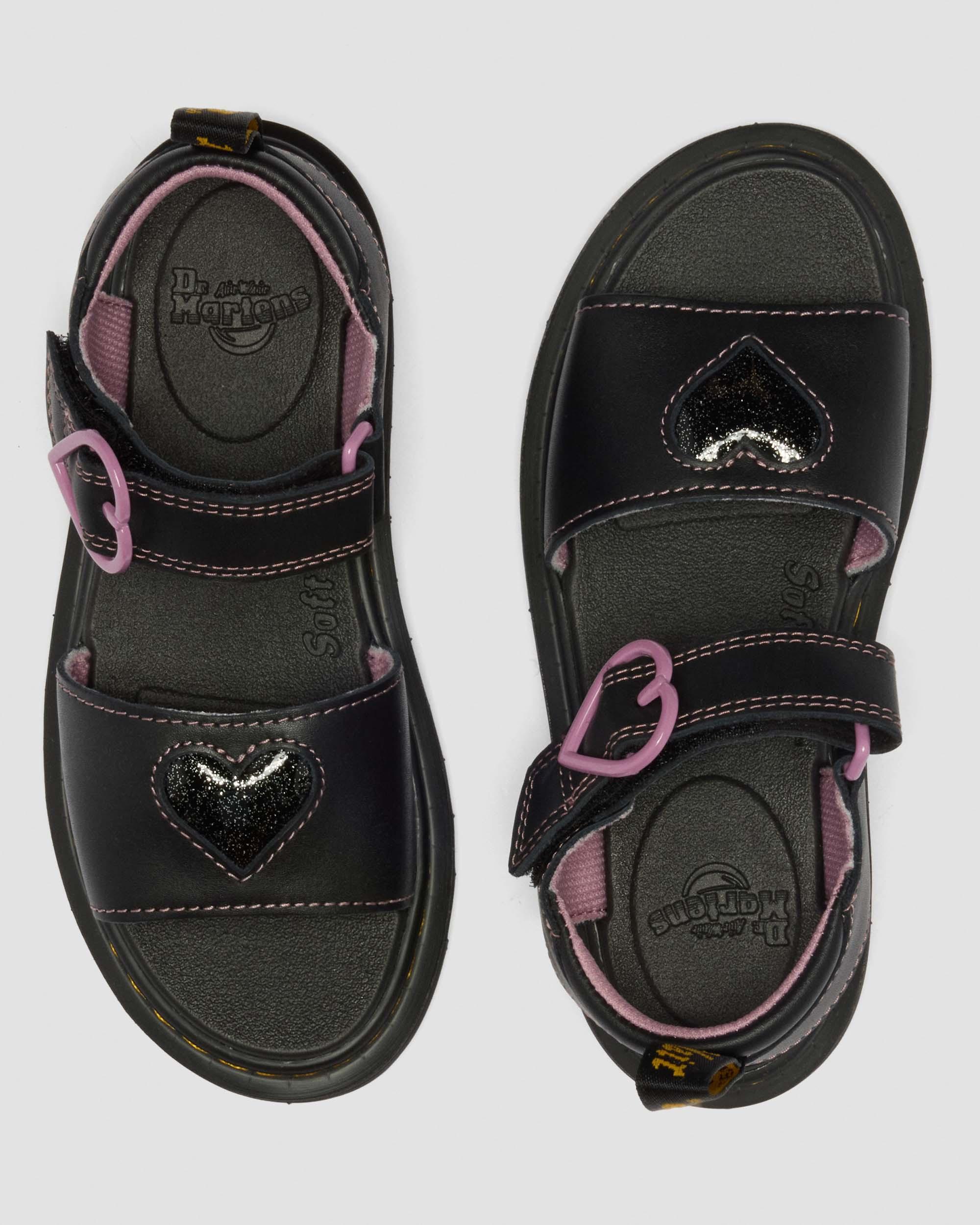 Zapatos Marlowe Ii Glitter de piel con tiras para junior in Negro