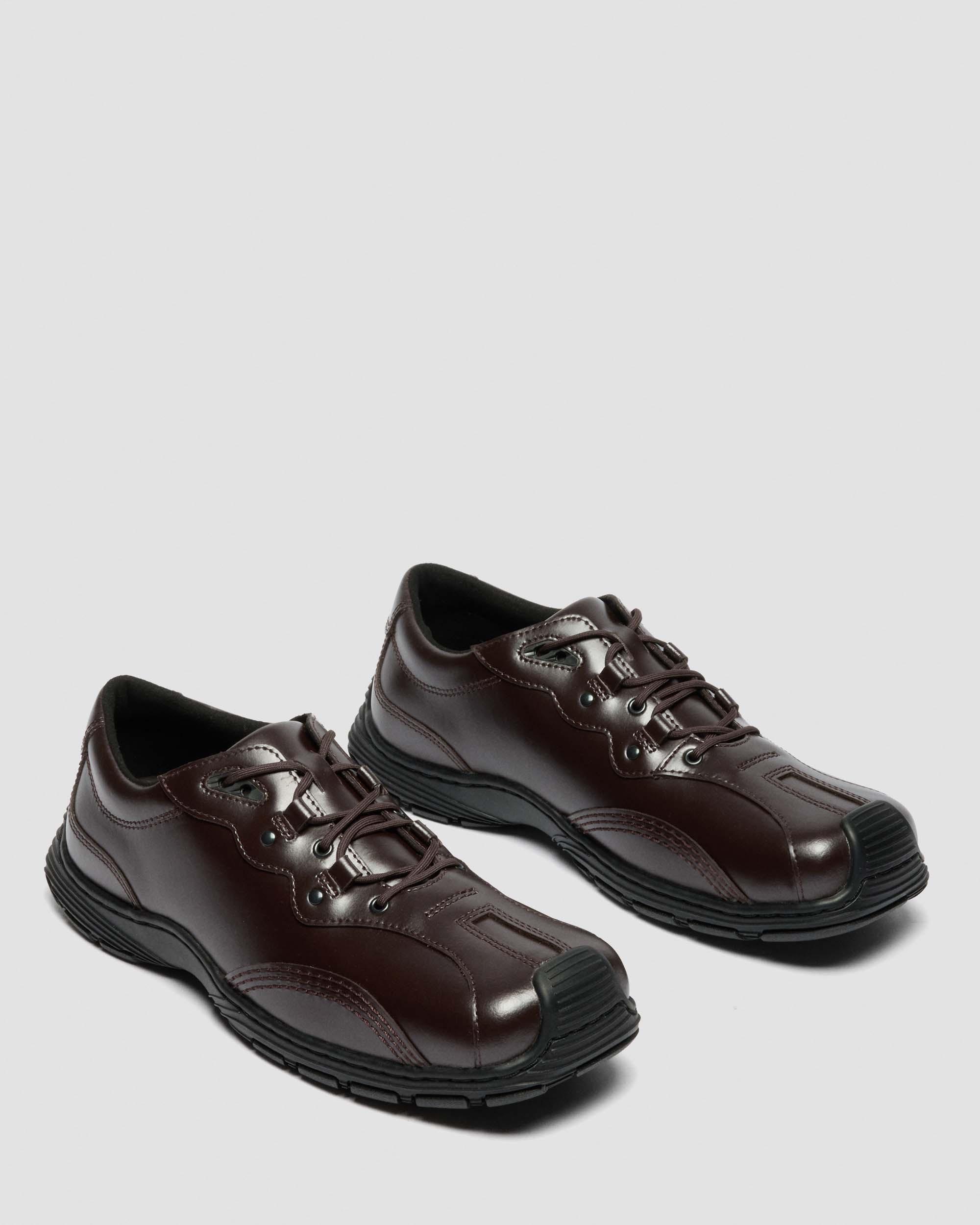 Aurix Satin Finish Leather 5i Shoes in Oxblood | Dr. Martens