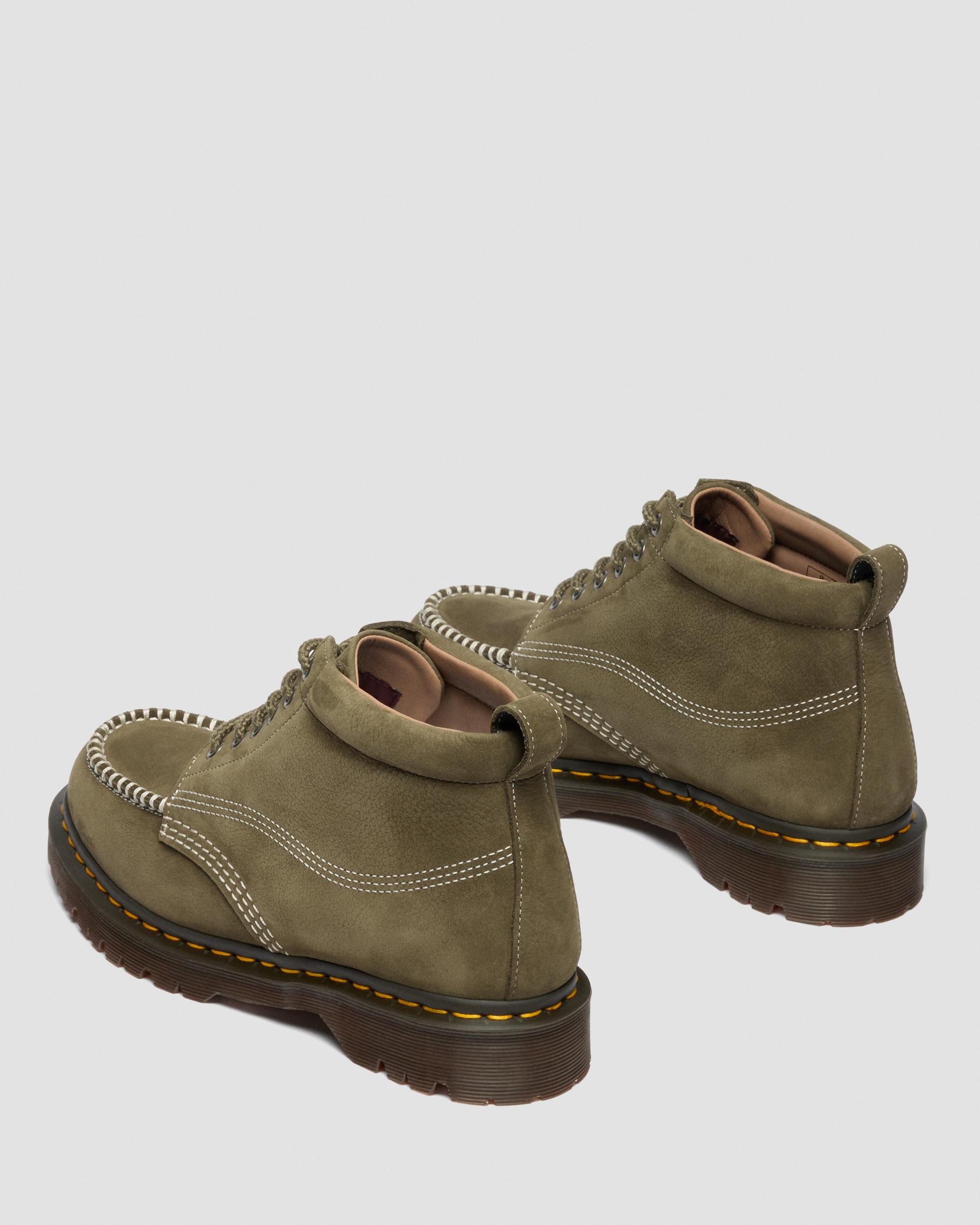 Lowell Chukka Nubuck Moc Toe Ankle Boots in Olive Green