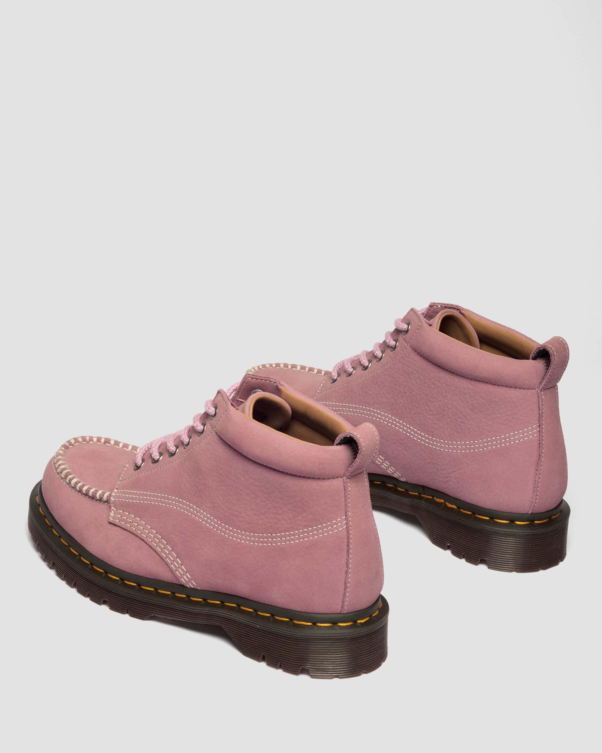 Lowell Chukka Nubuck Moc Toe Ankle Boots in Dusty Rose Pink