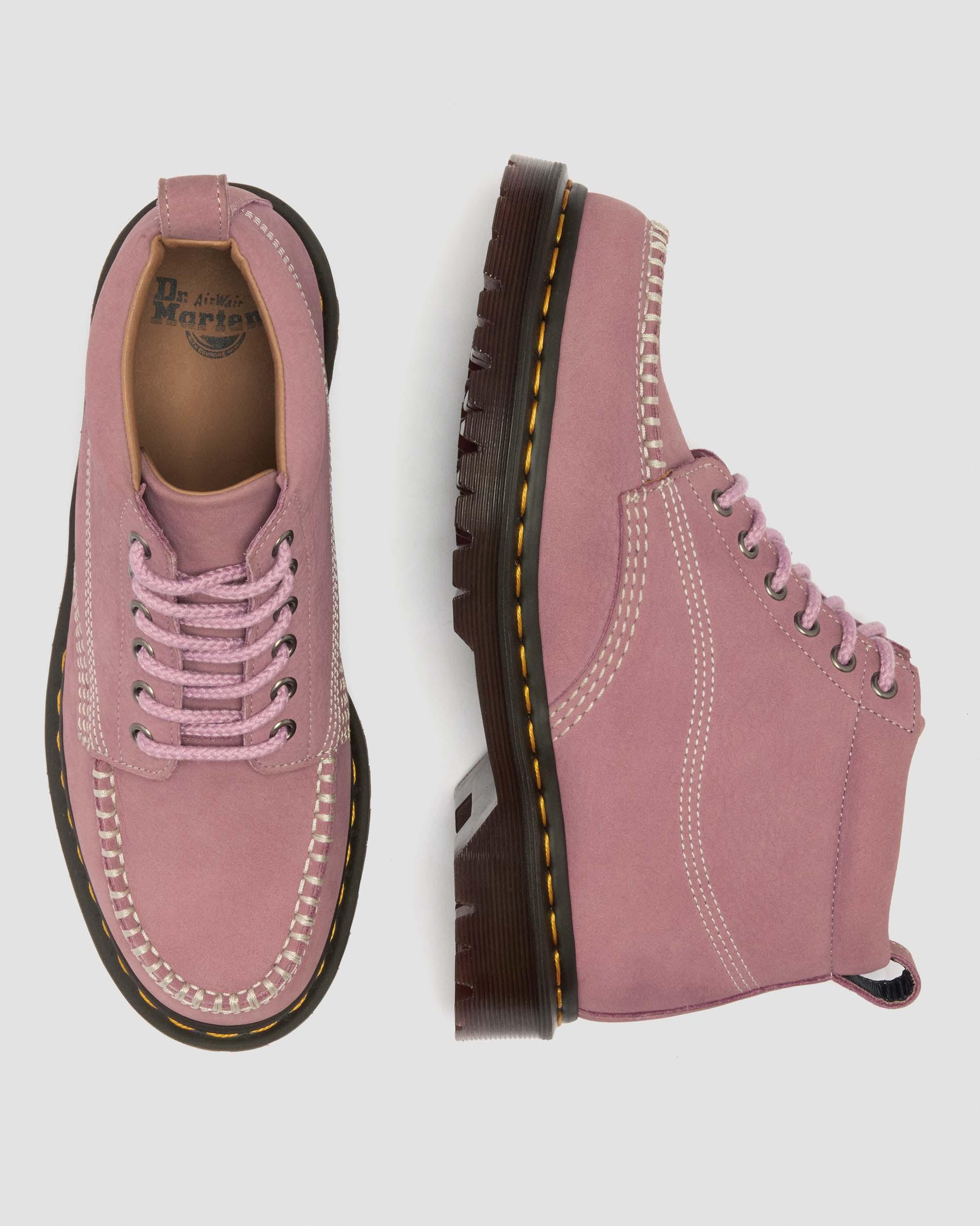 Lowell Chukka Nubuck Moc Toe Ankle Boots in Dusty Rose Pink