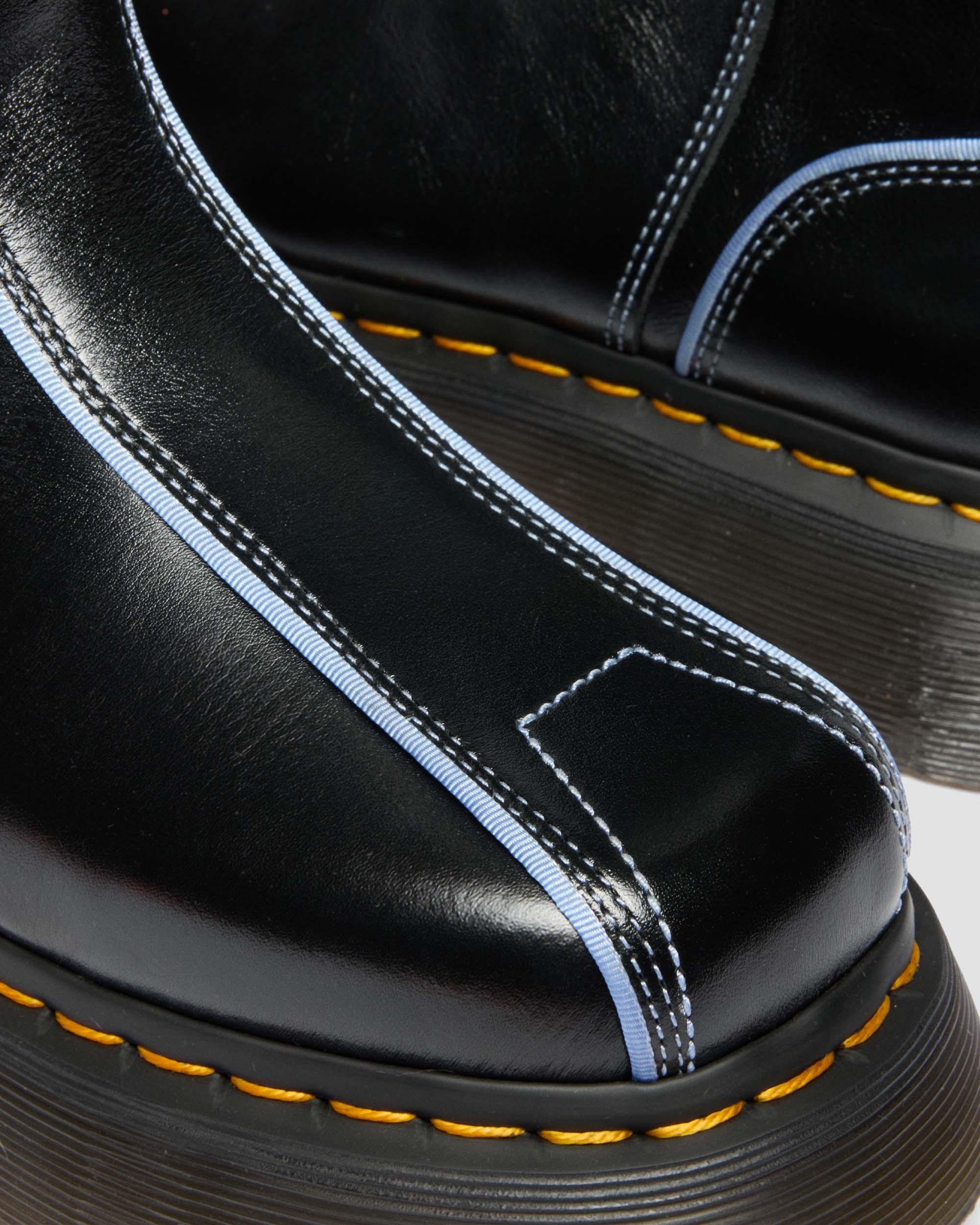 Buzz Hi Gloss Leather Boots in Black