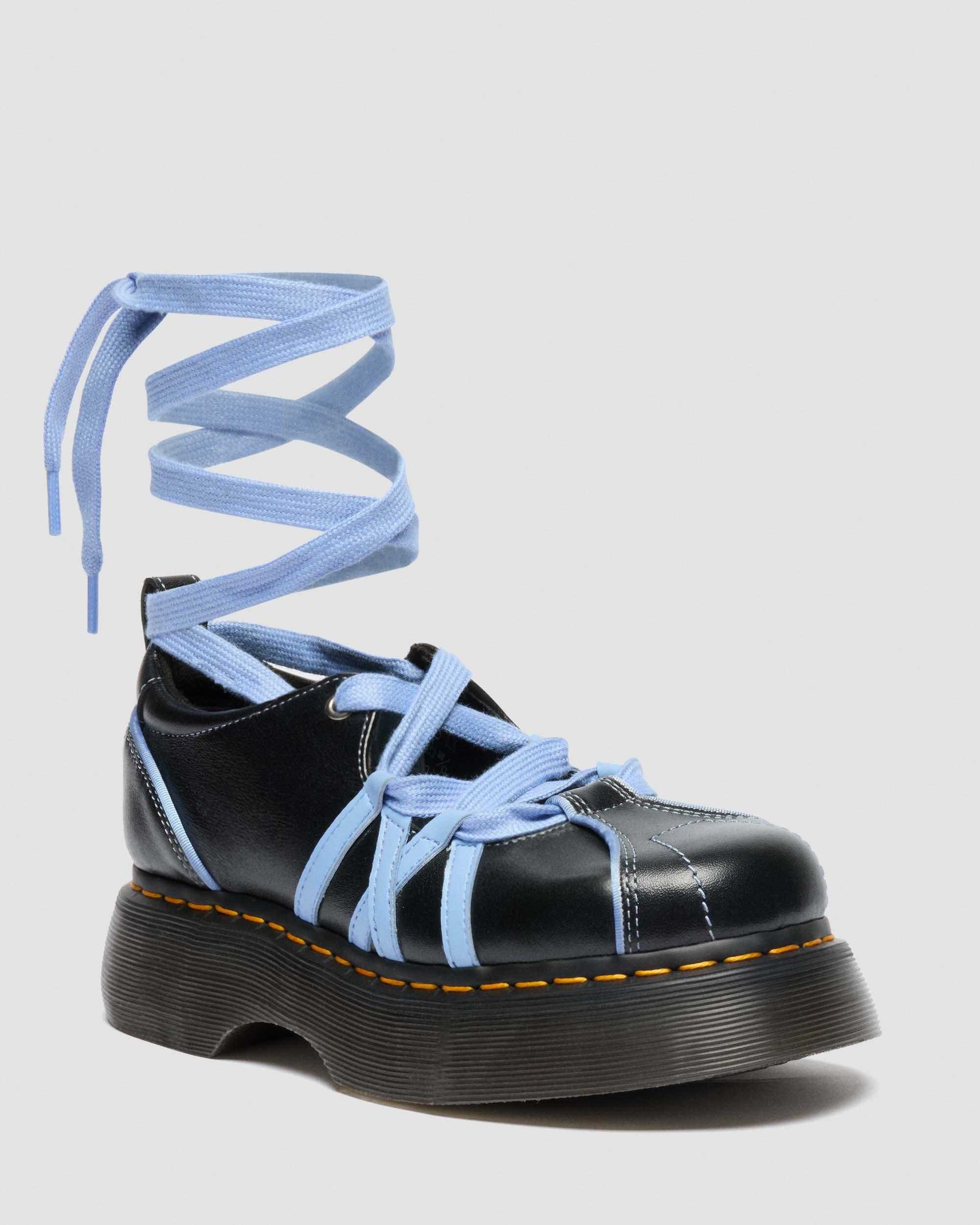 Dr. Martens Buzz Ballerina Gloss Leren Schoenen in Zwart,