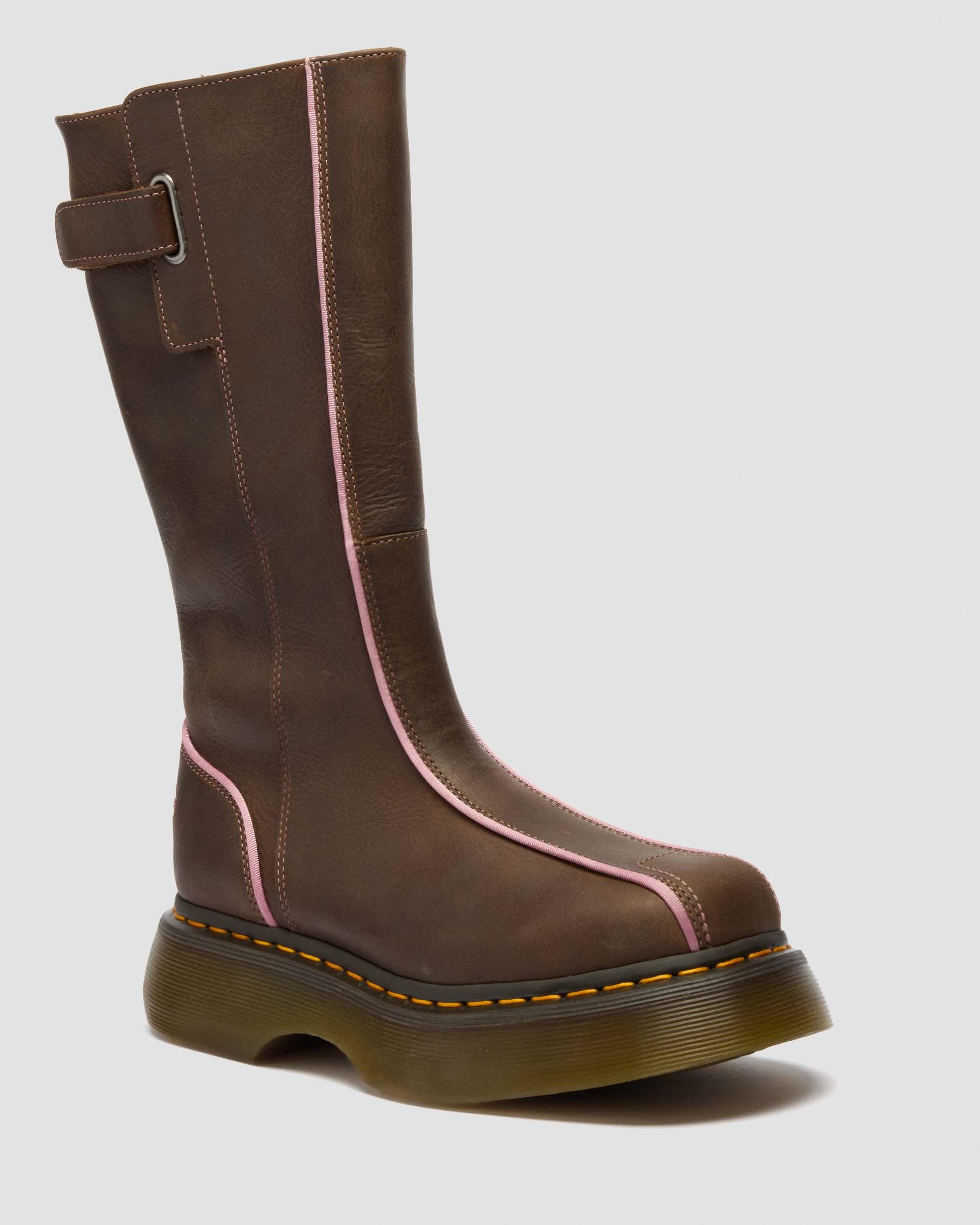Buzz Hi Wyoming Leather Boots in Dark Brown