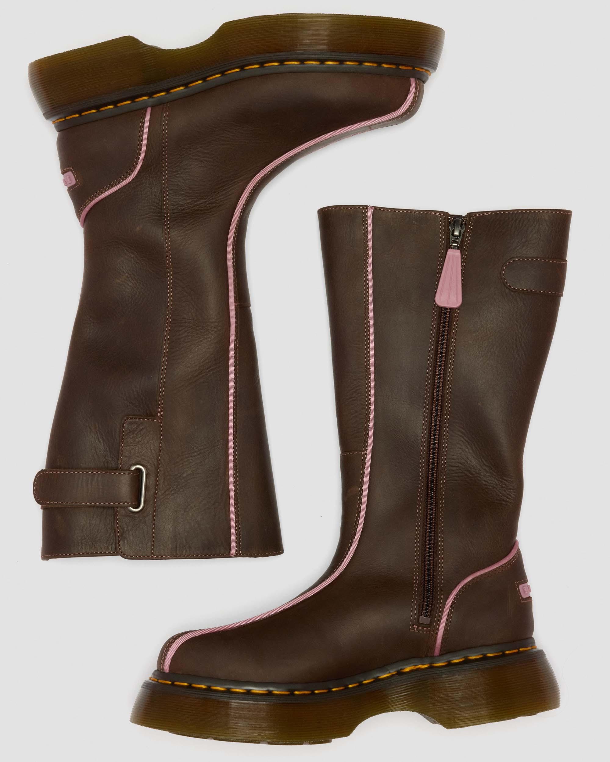 Buzz Hi Wyoming Leather Boots in Dark Brown