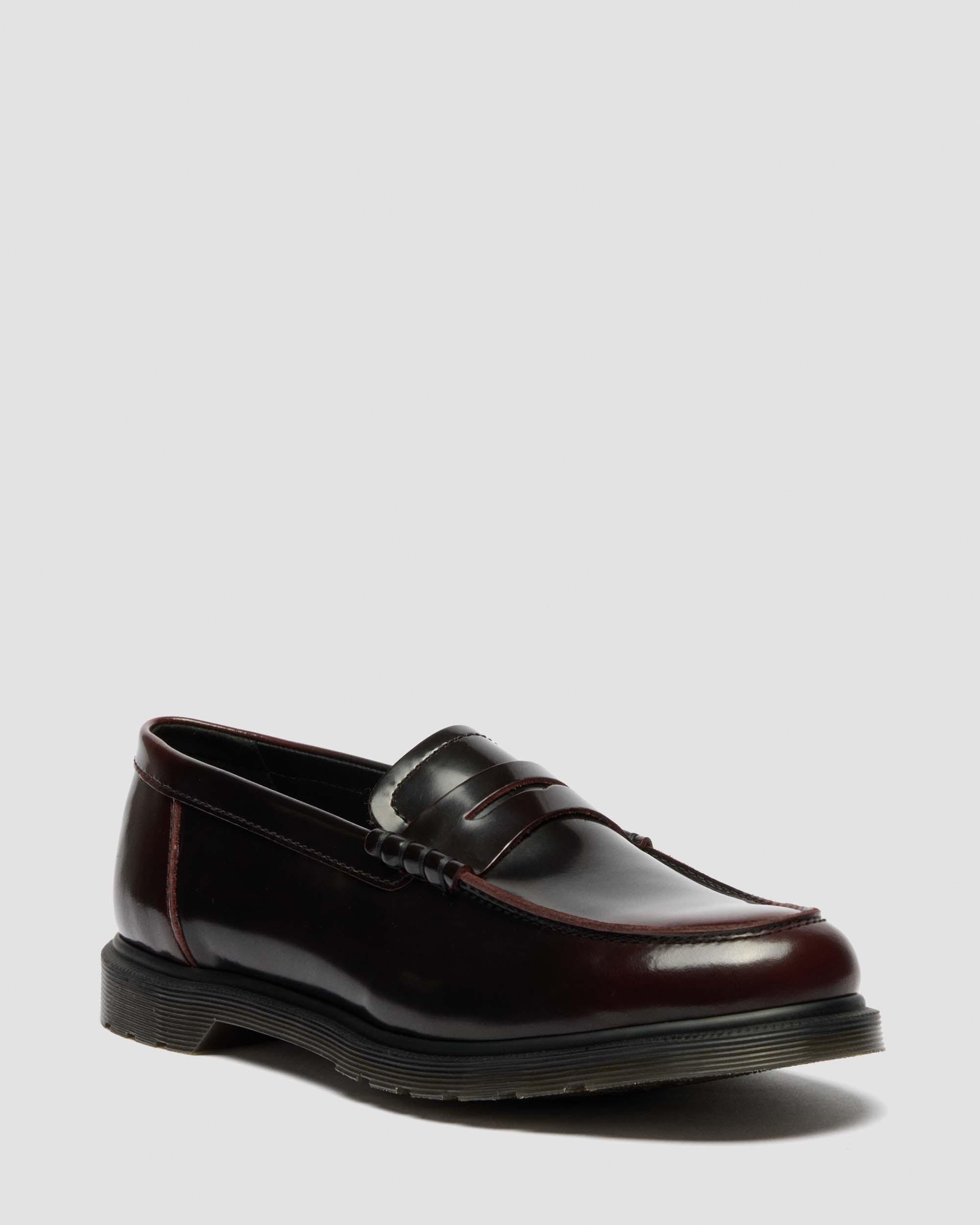 Mayfare Rub Off Leather Loafers in Cherry Red Arcadia