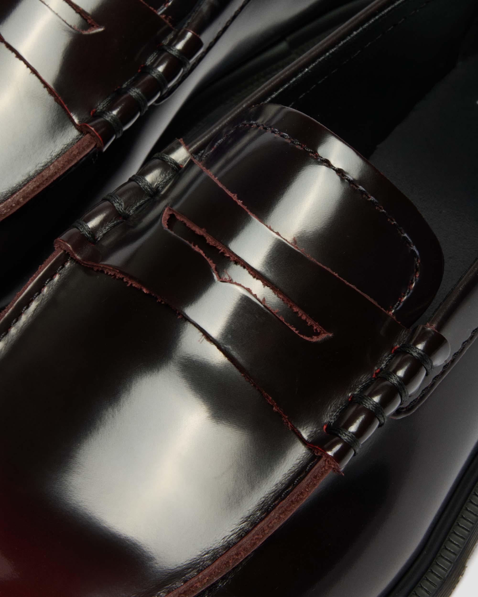 Mayfare Rub Off Leather Loafers in Cherry Red