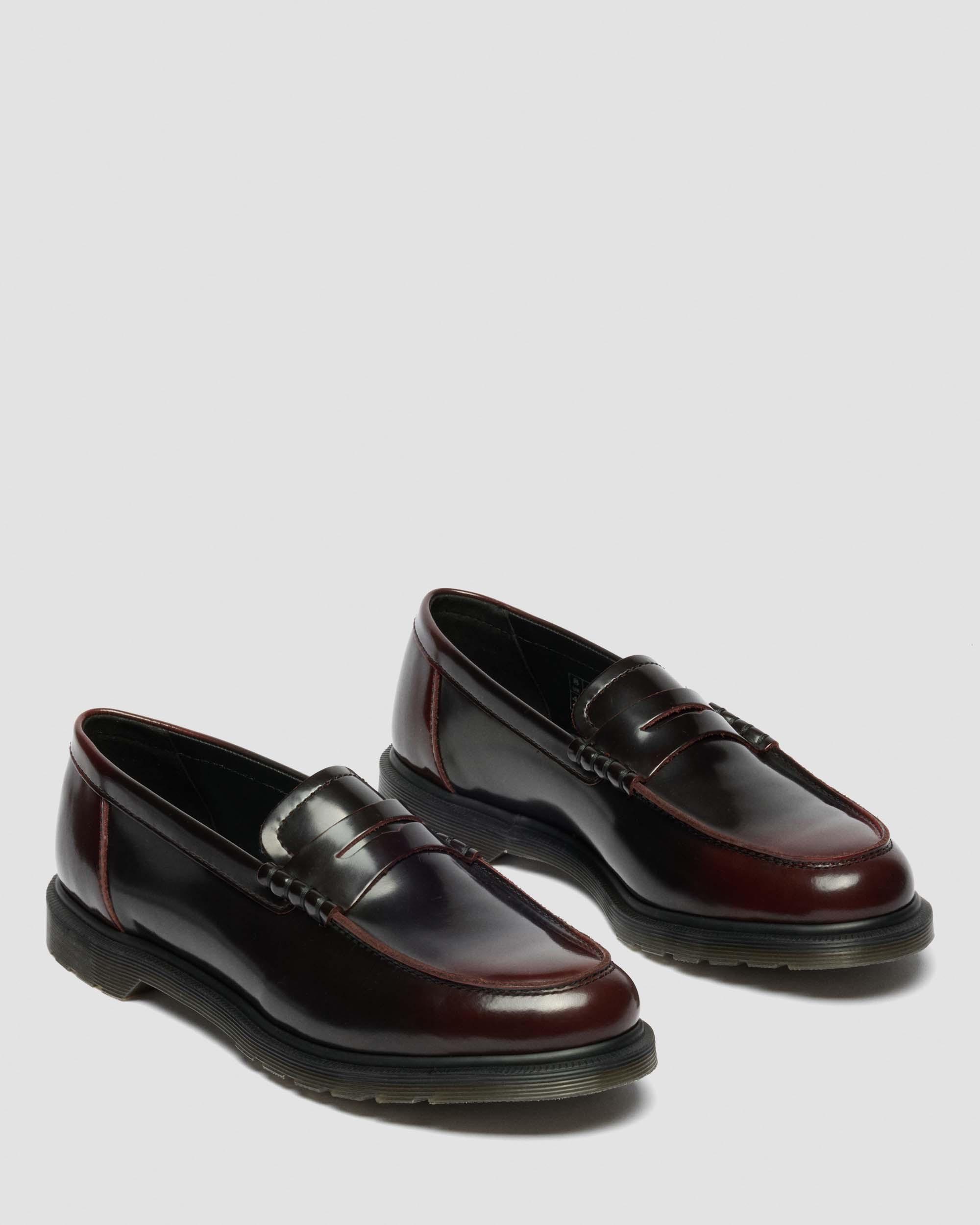 Mayfare Rub Off Leather Loafers in Cherry Red