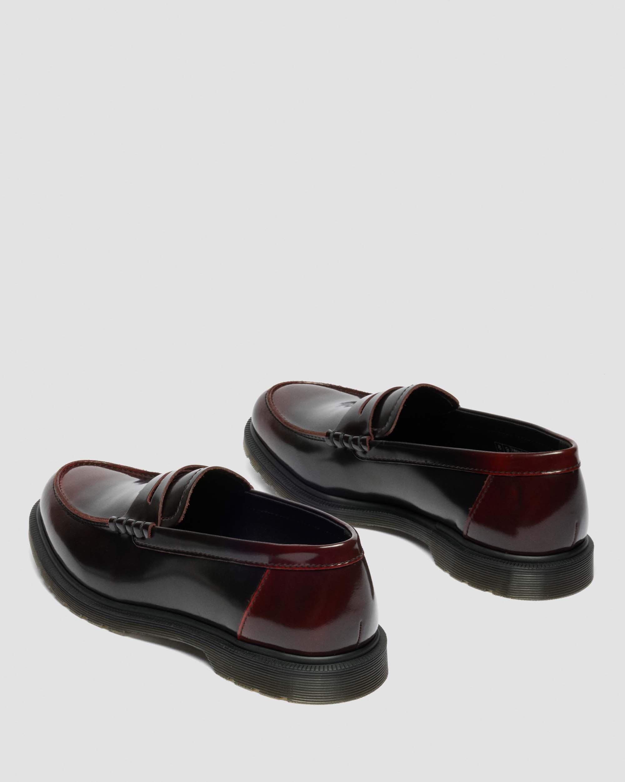 Mayfare Rub Off Leather Loafers in Cherry Red