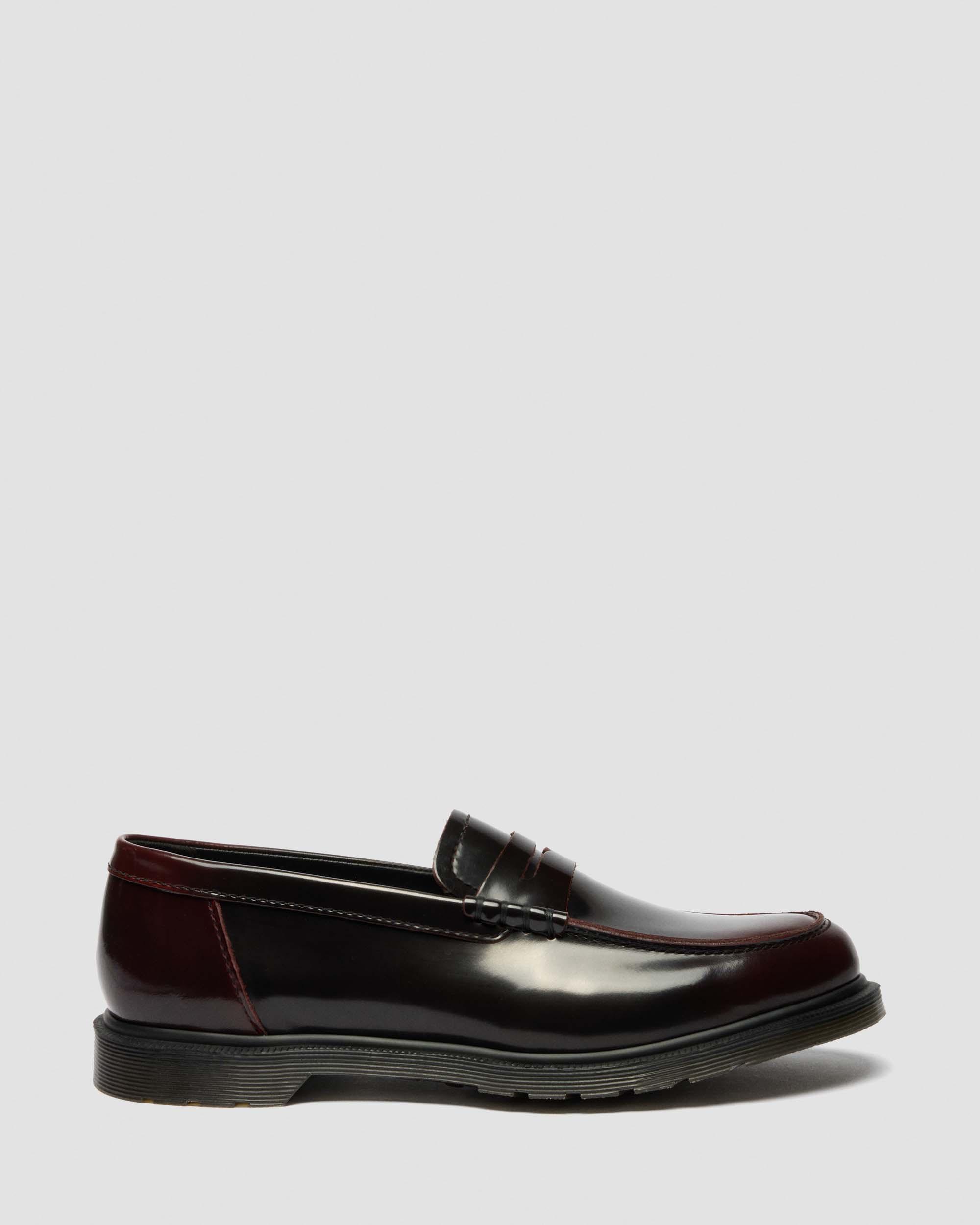Mayfare Rub Off Leather Loafers in Cherry Red
