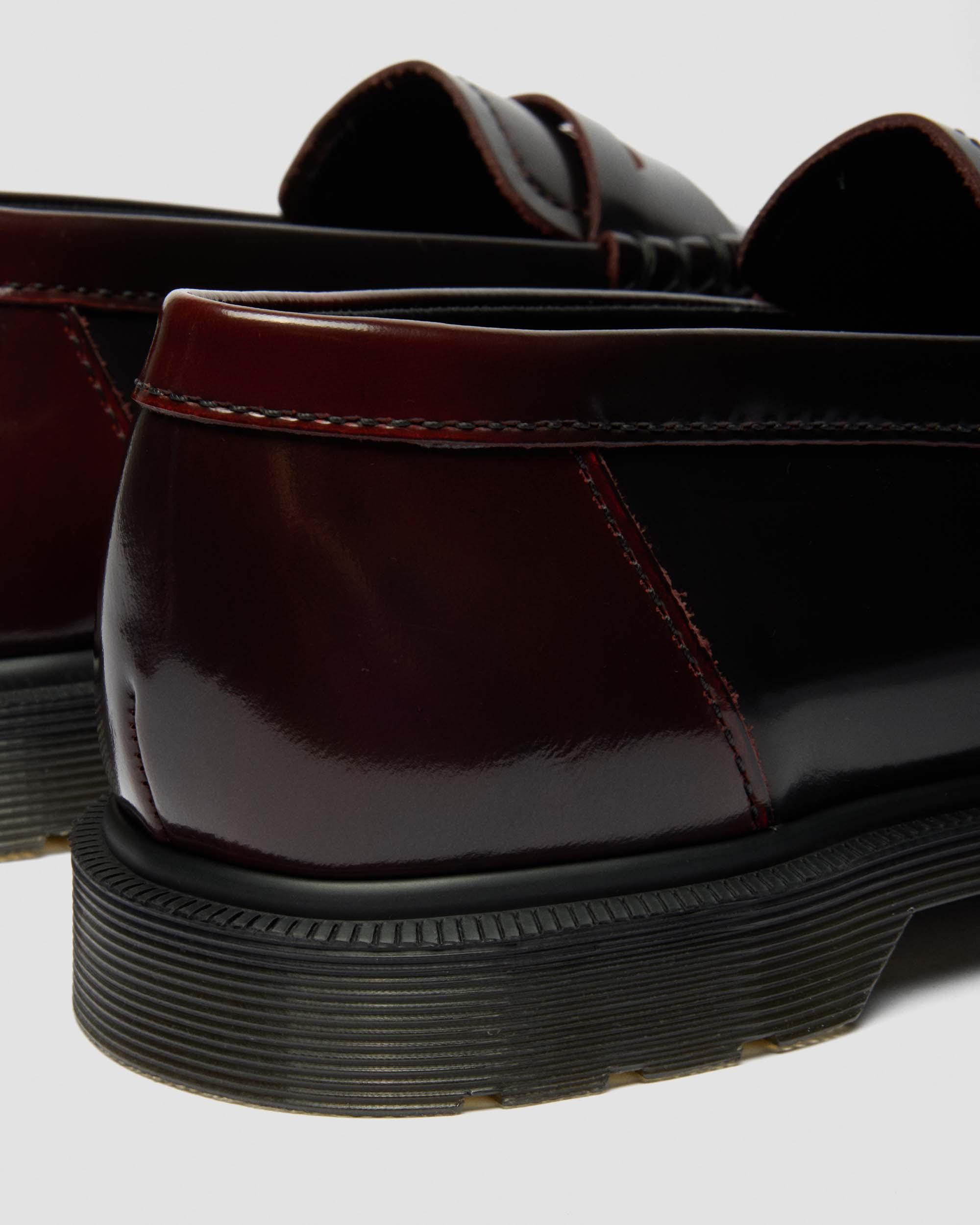 Mayfare Rub Off Leather Loafers in Cherry Red