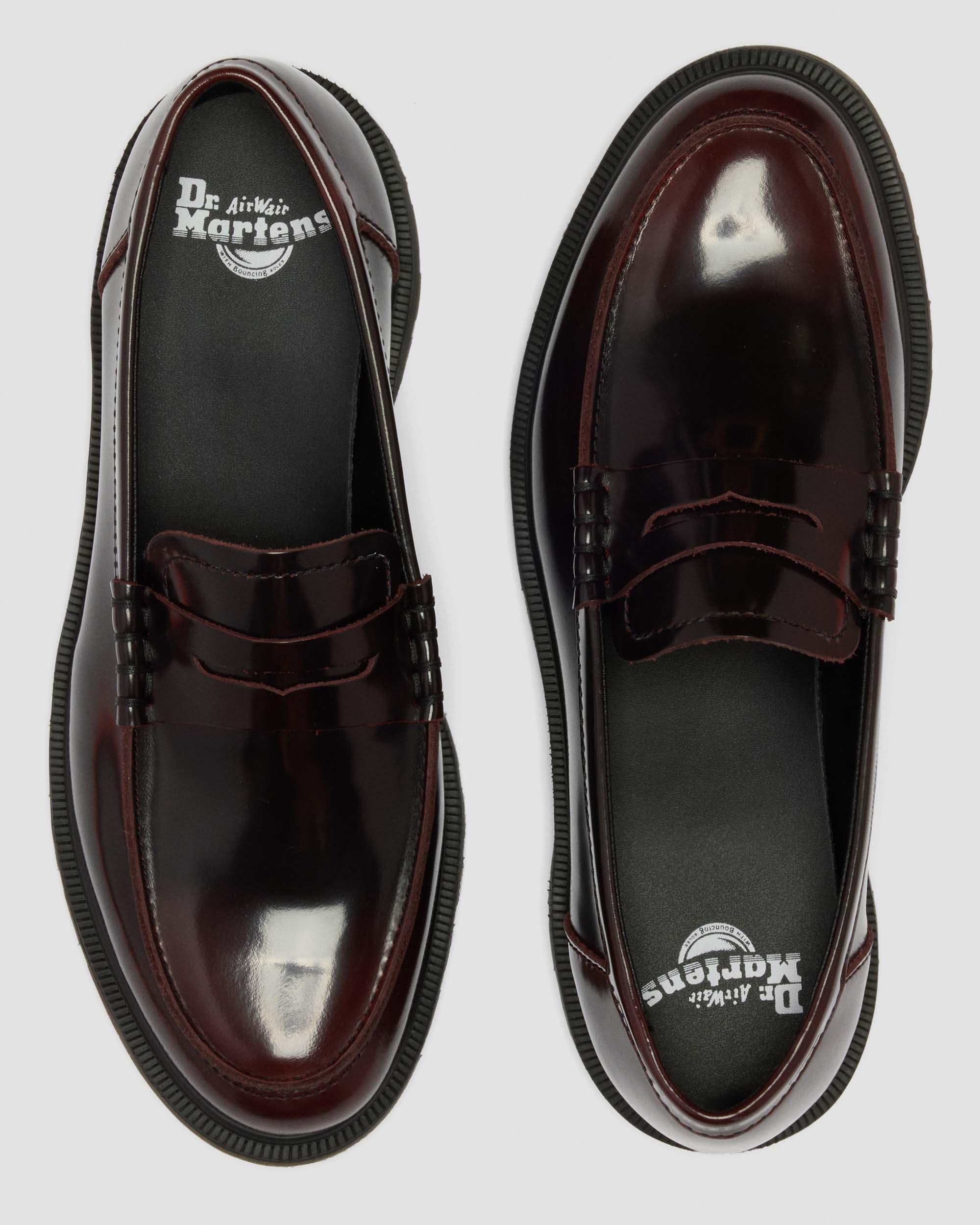 Mayfare Rub Off Leather Loafers in Cherry Red