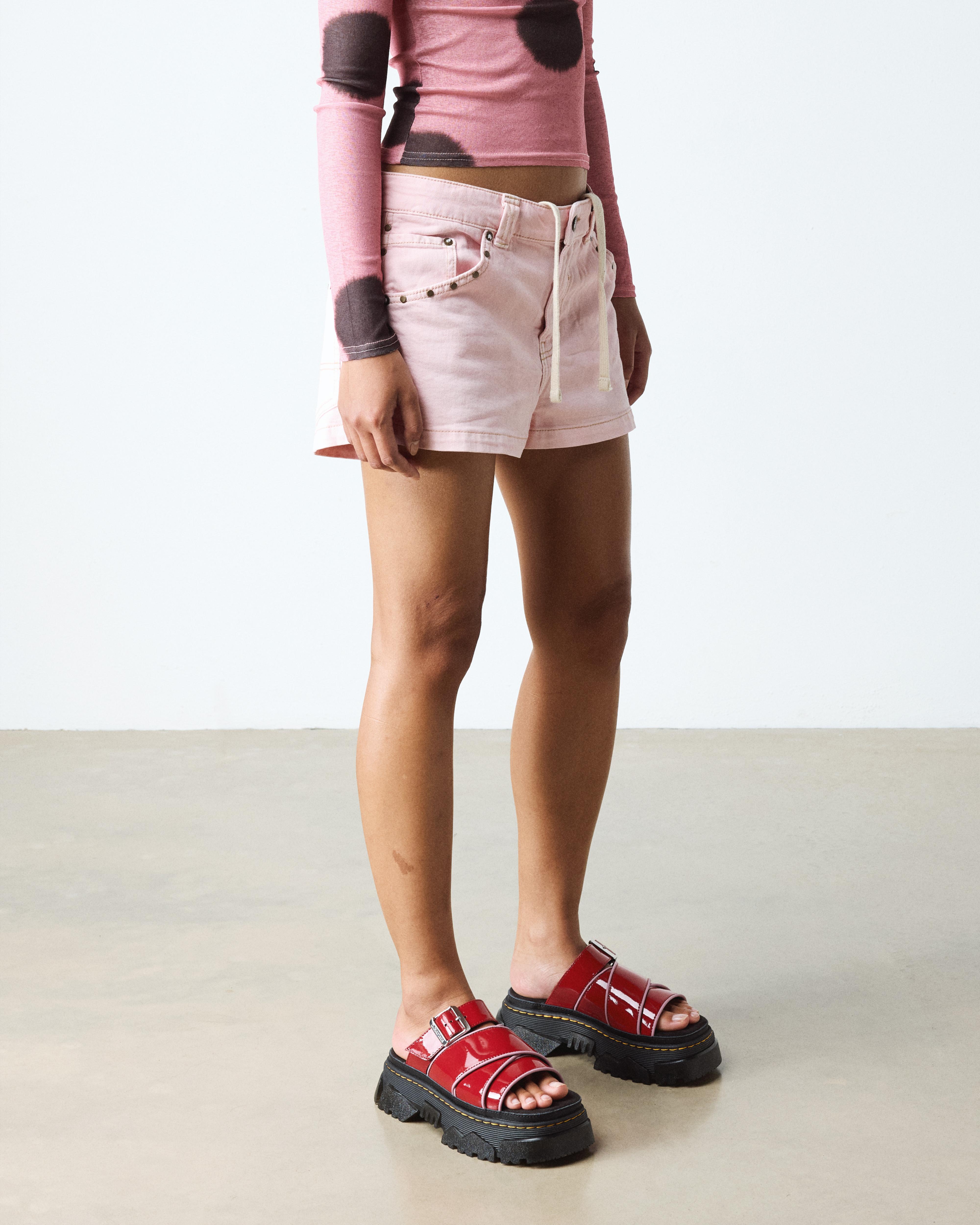 Mattison Slide-sandaler i blødt laklæder in Skarlagensrød