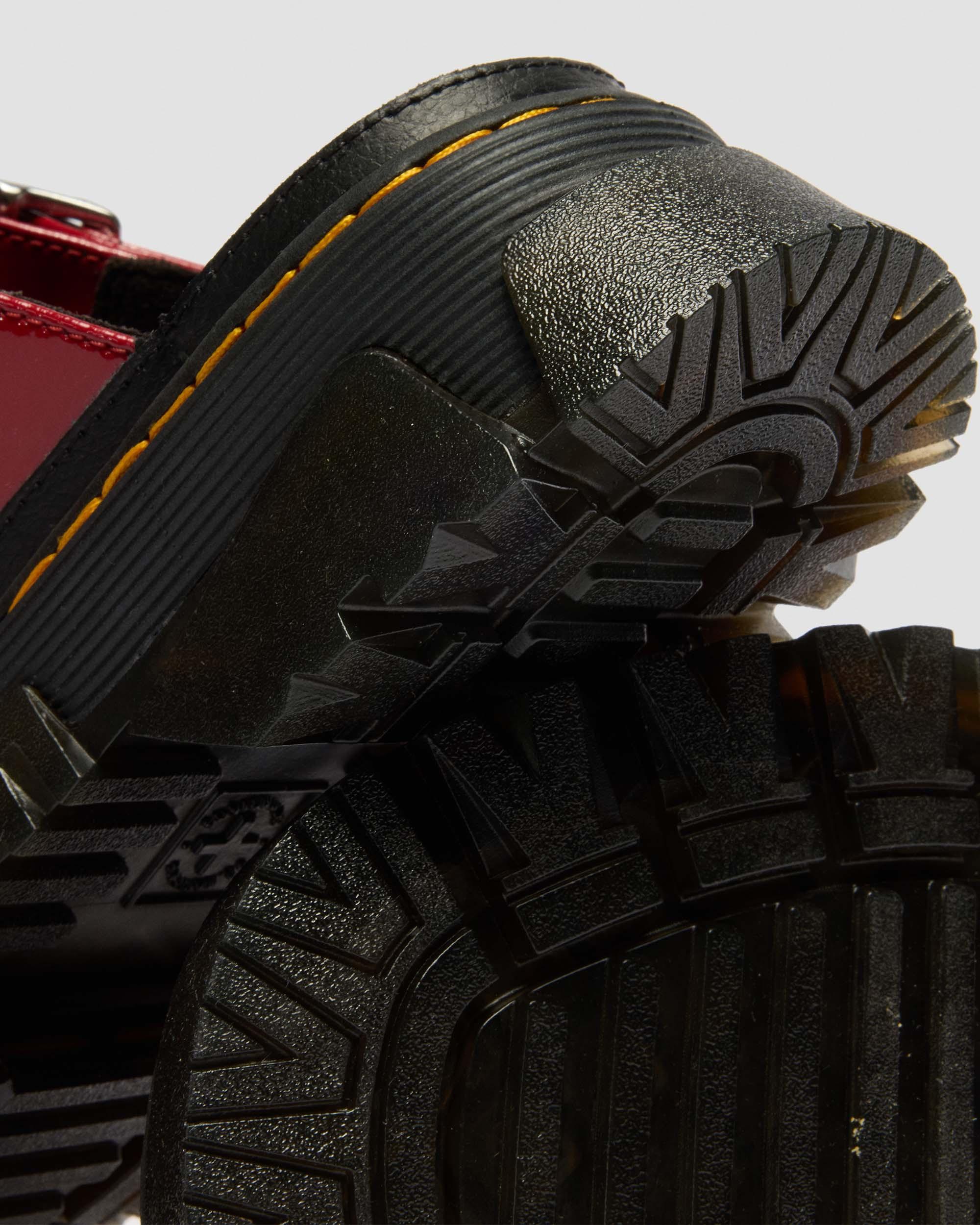 Mattison Slide-sandaler i blødt laklæder in Skarlagensrød