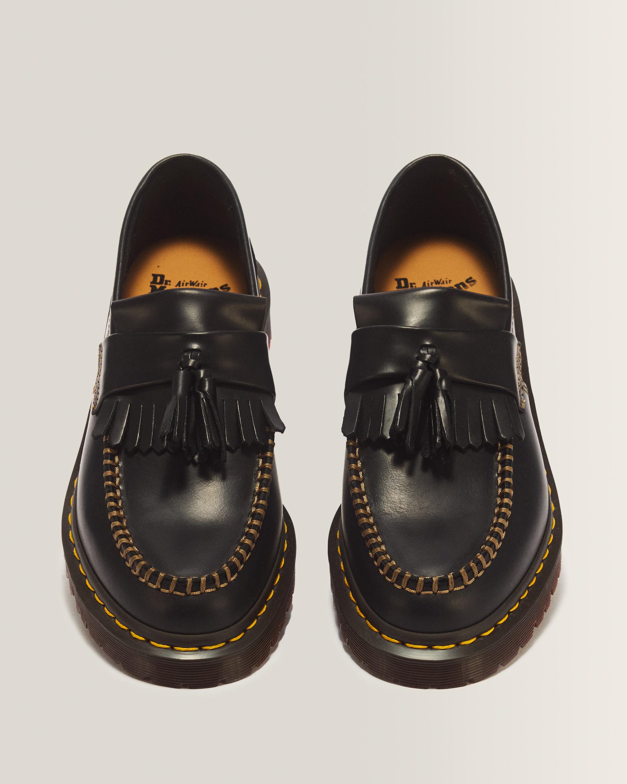 Adrian Orleans Leather Tassel Loafers in Black | Dr. Martens