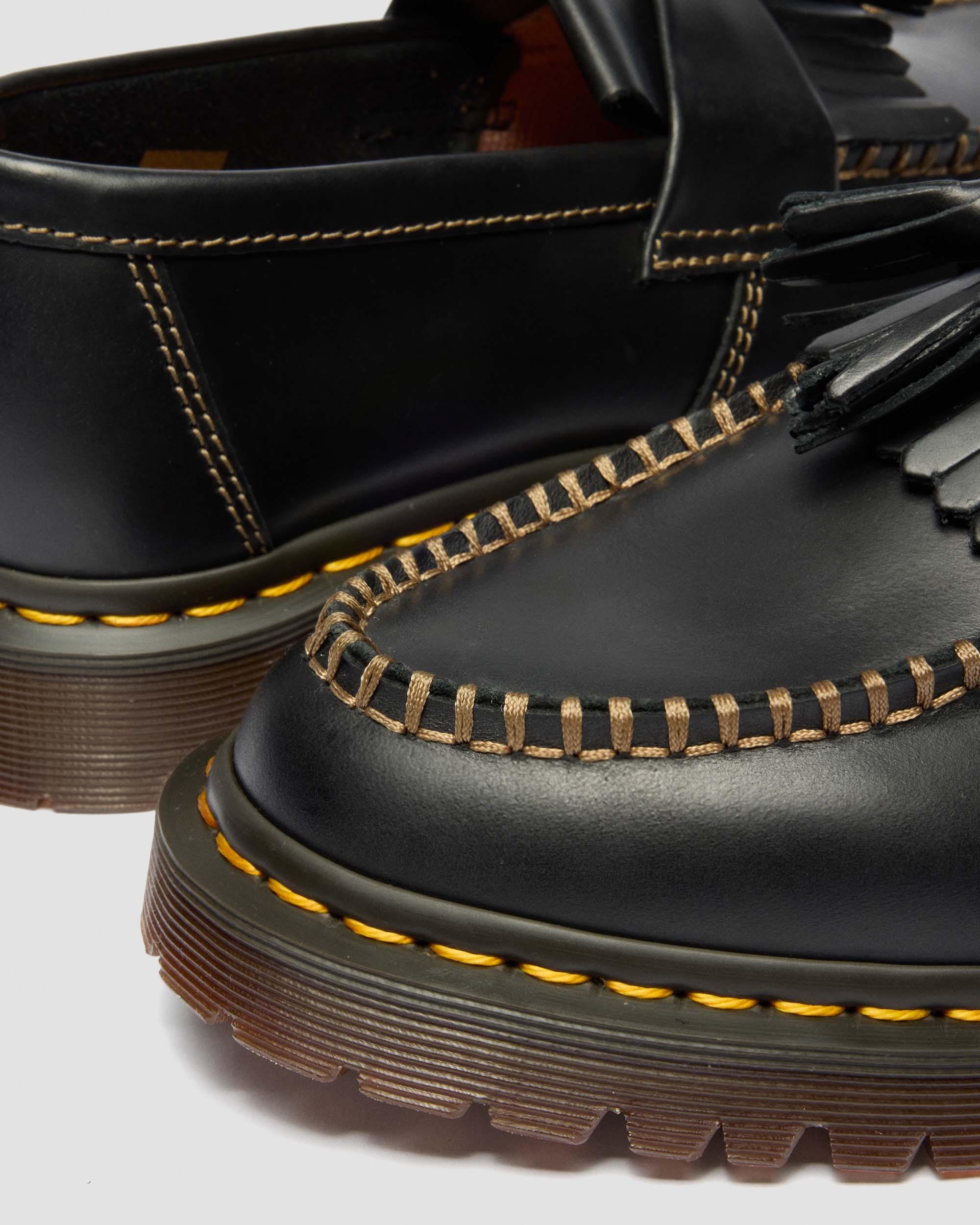 Adrian Orleans Leather Tassel Loafers in Black | Dr. Martens