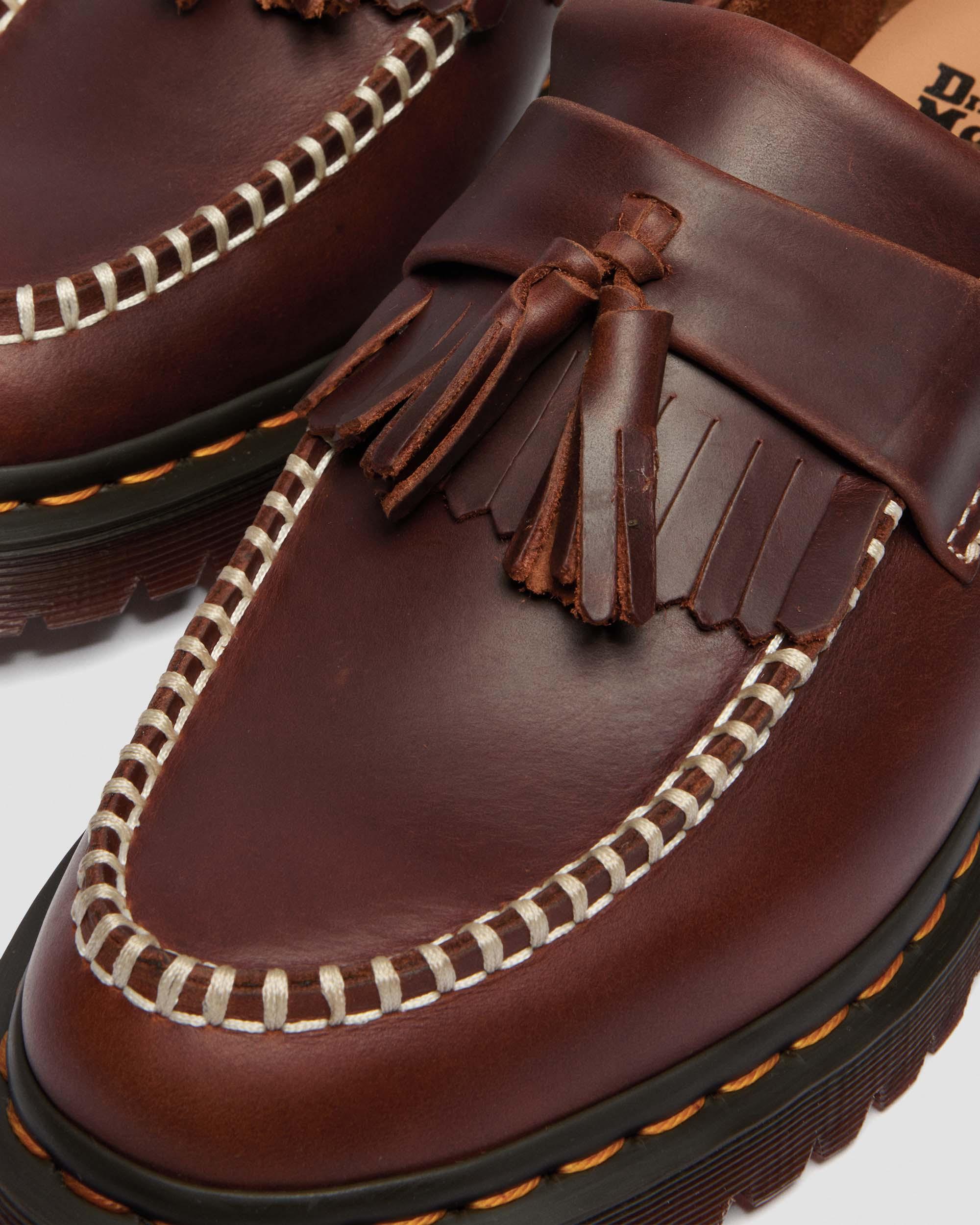 Adrian Orleans Leather Tassel Loafers in Brown