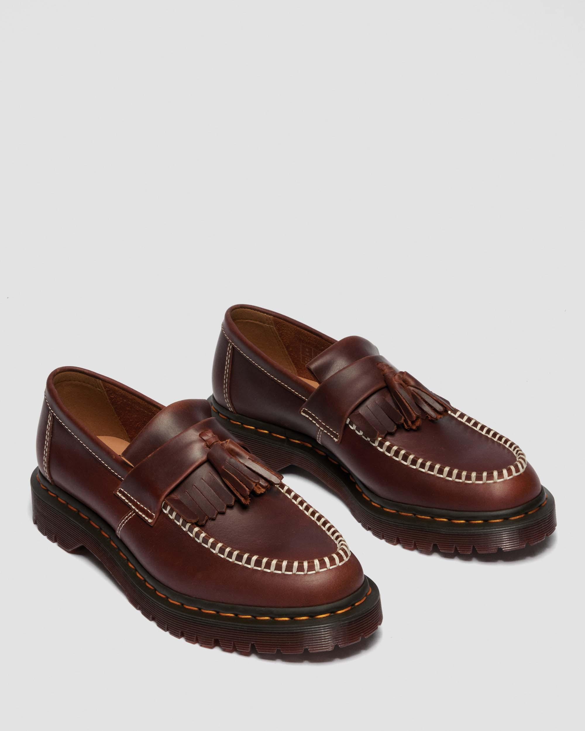 Adrian Orleans Leather Tassel Loafers in Brown