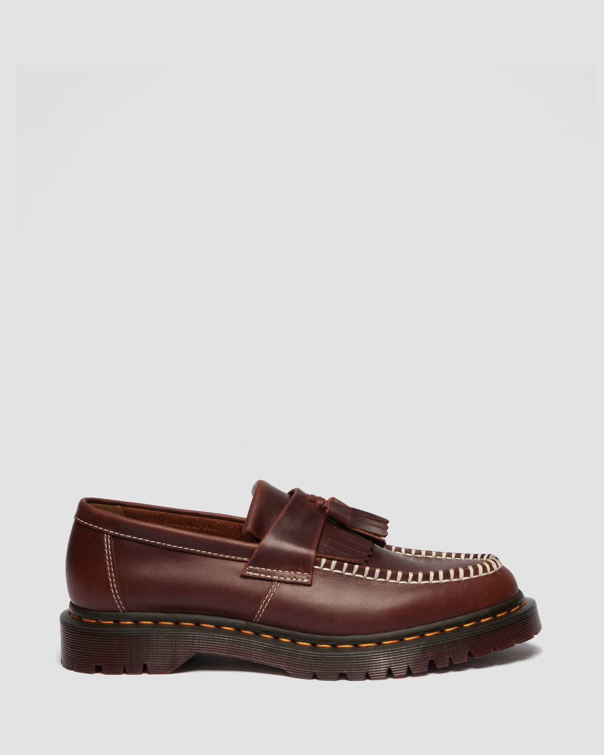Adrian Orleans Leather Tassel Loafers in Brown
