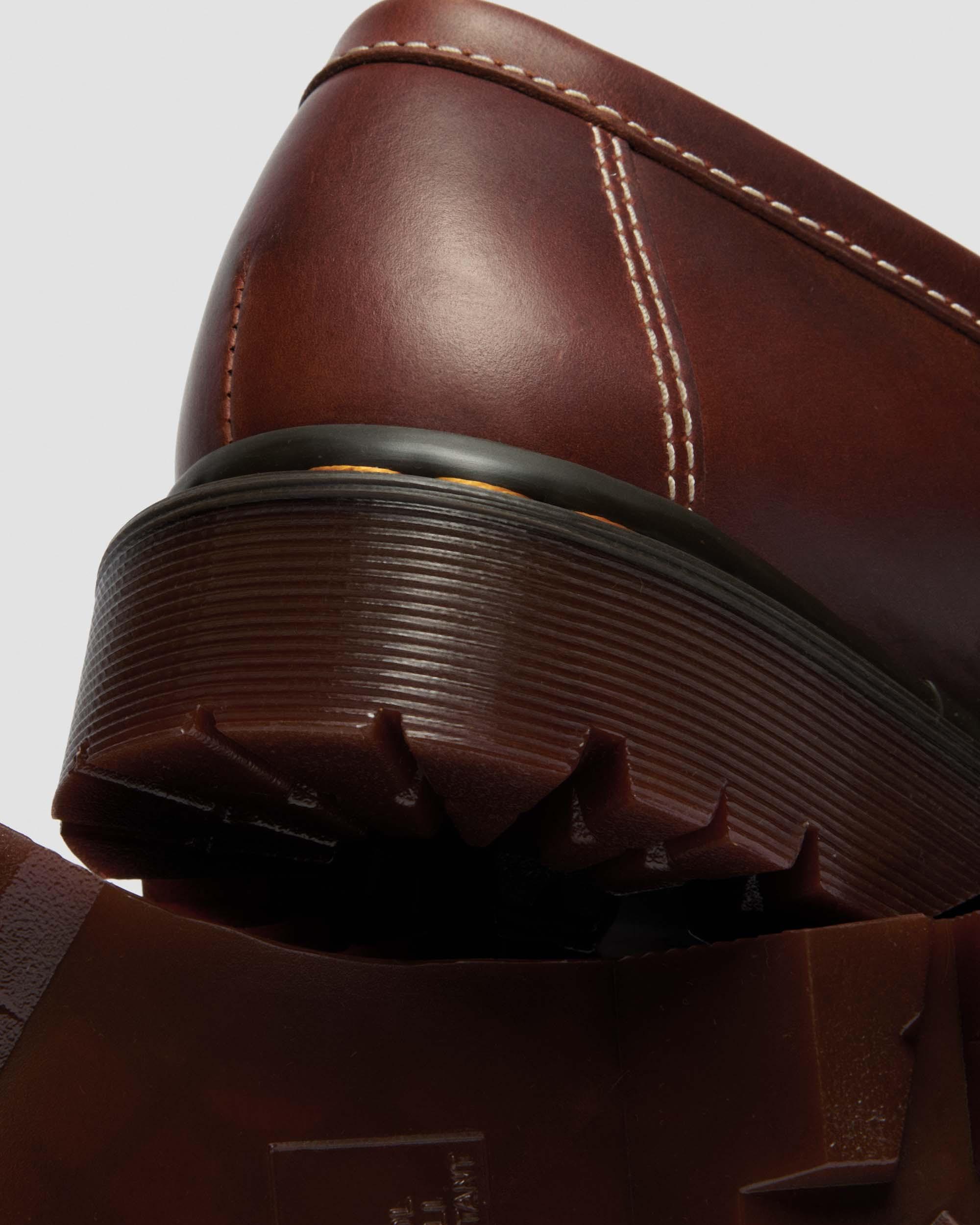 Adrian Orleans Leather Tassel Loafers in Brown