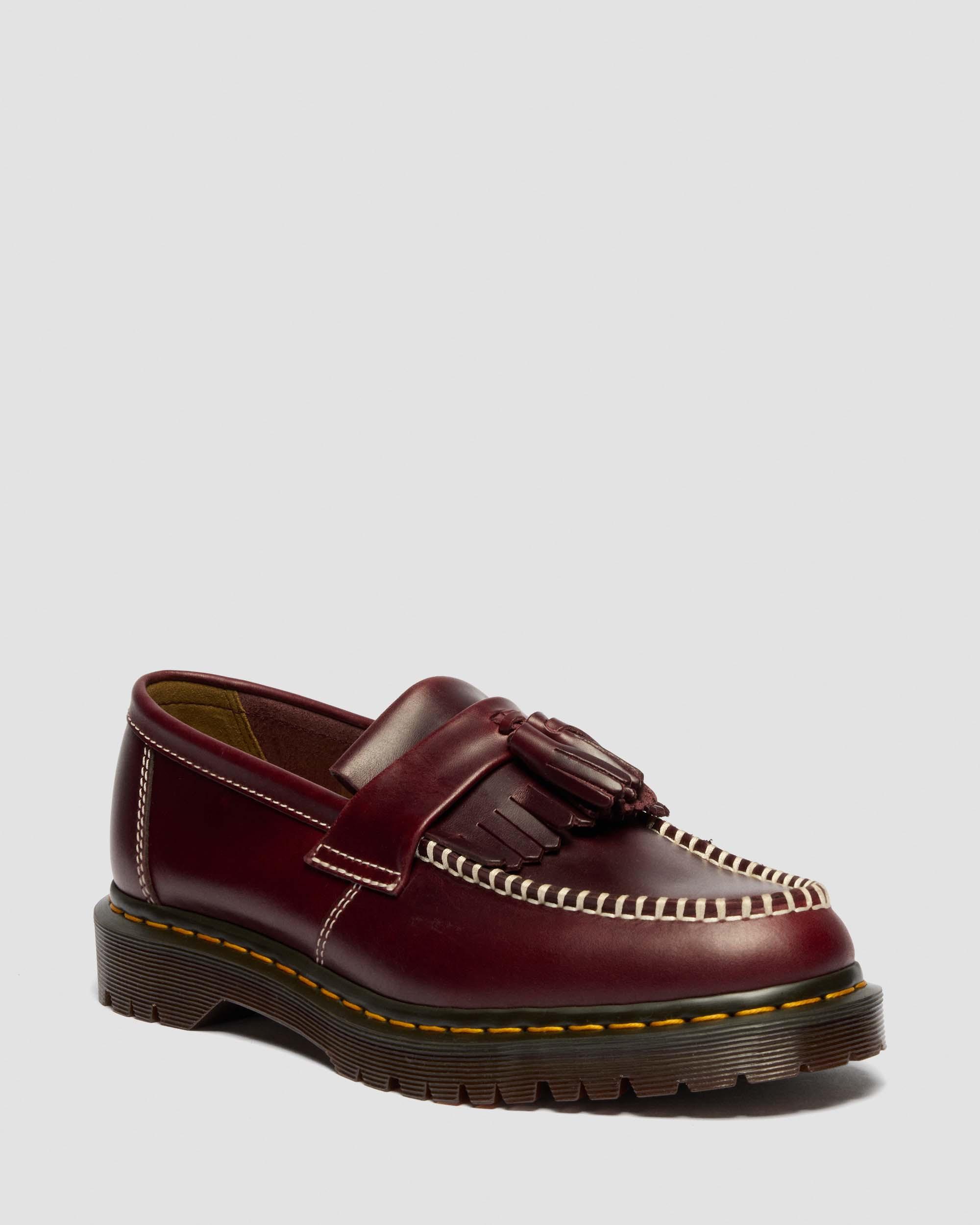 Adrian Orleans Leather Tassel Loafers in Cherry Red | Dr. Martens