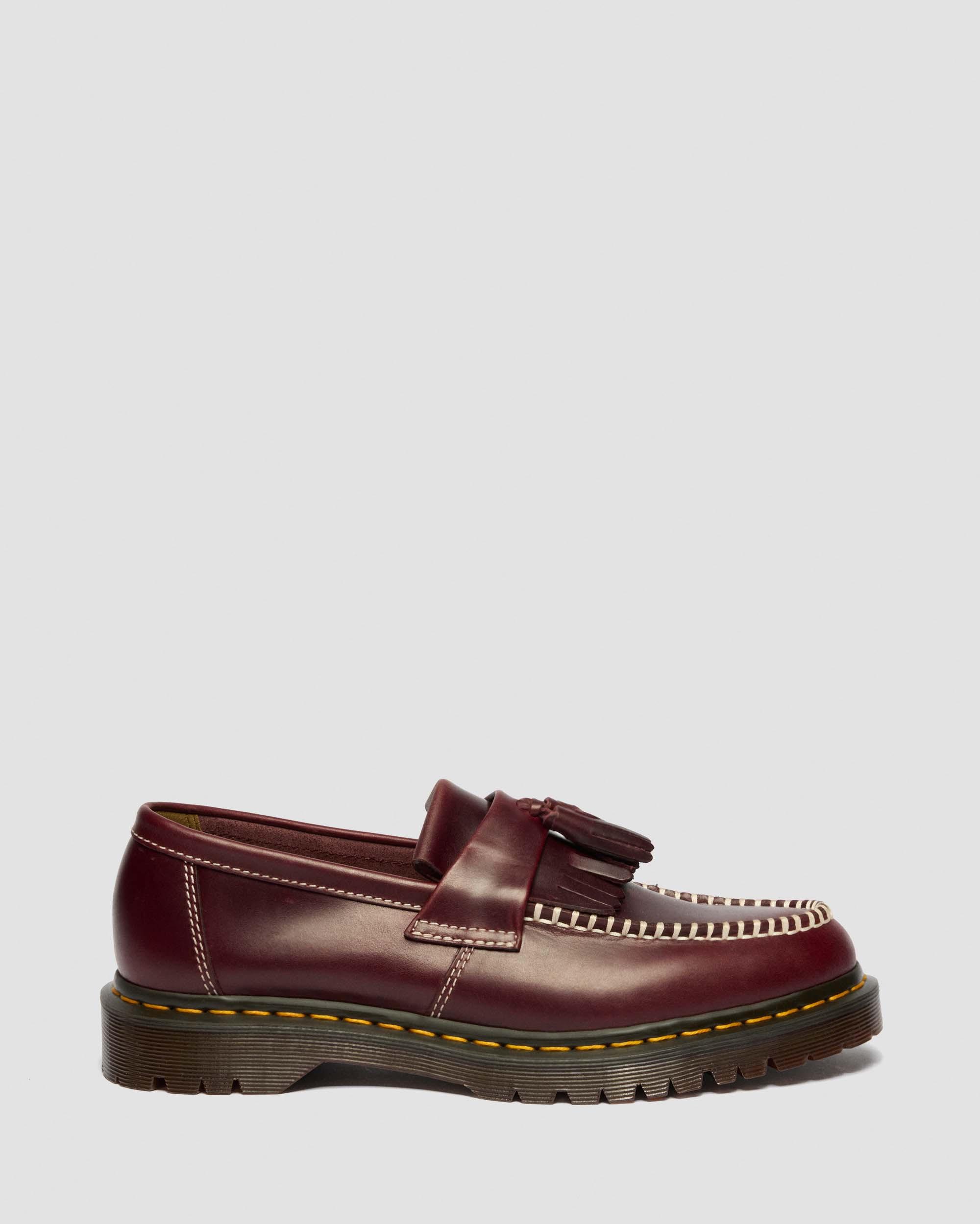 Adrian Orleans Leather Tassel Loafers in Cherry Red | Dr. Martens