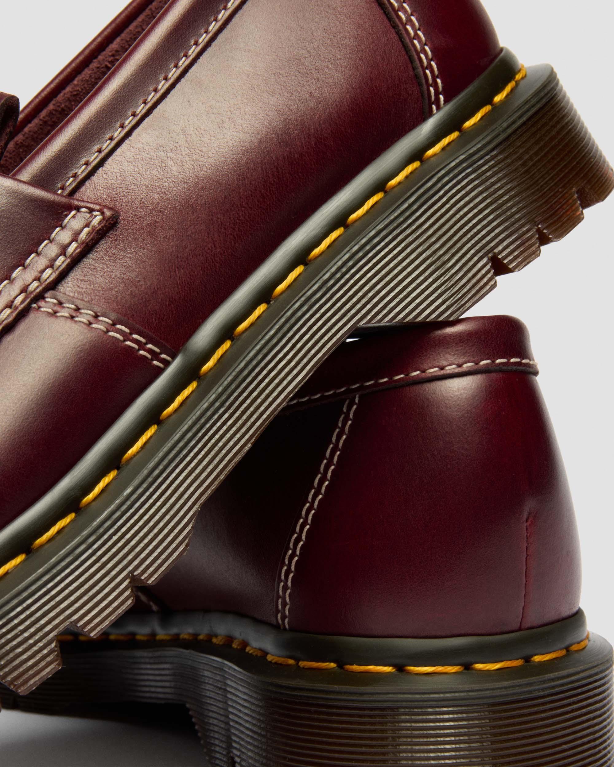 Adrian Orleans Leather Tassel Loafers in Cherry Red | Dr. Martens