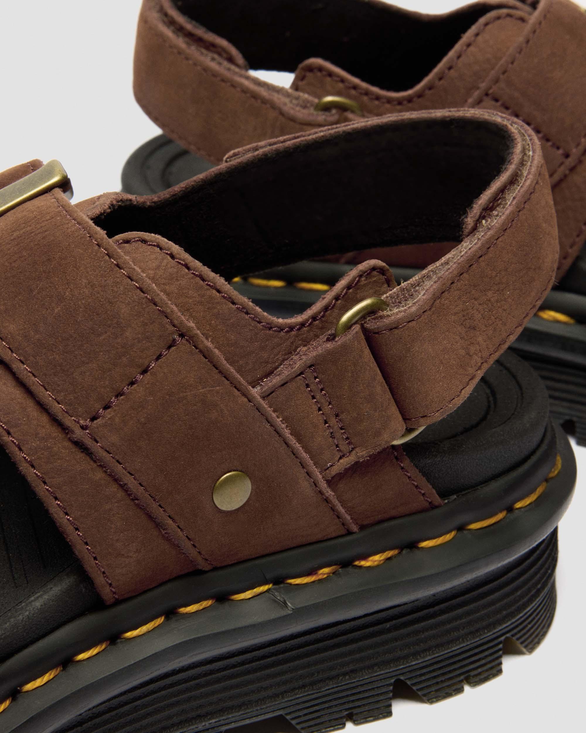 Sandales plateformes Zebzag en nubuck in Marron sépia