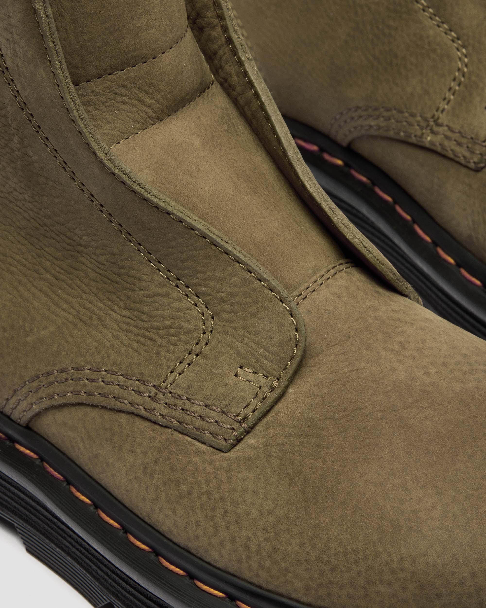 Zebzag Laceless Nubuck Boots in Vert olive Doc's