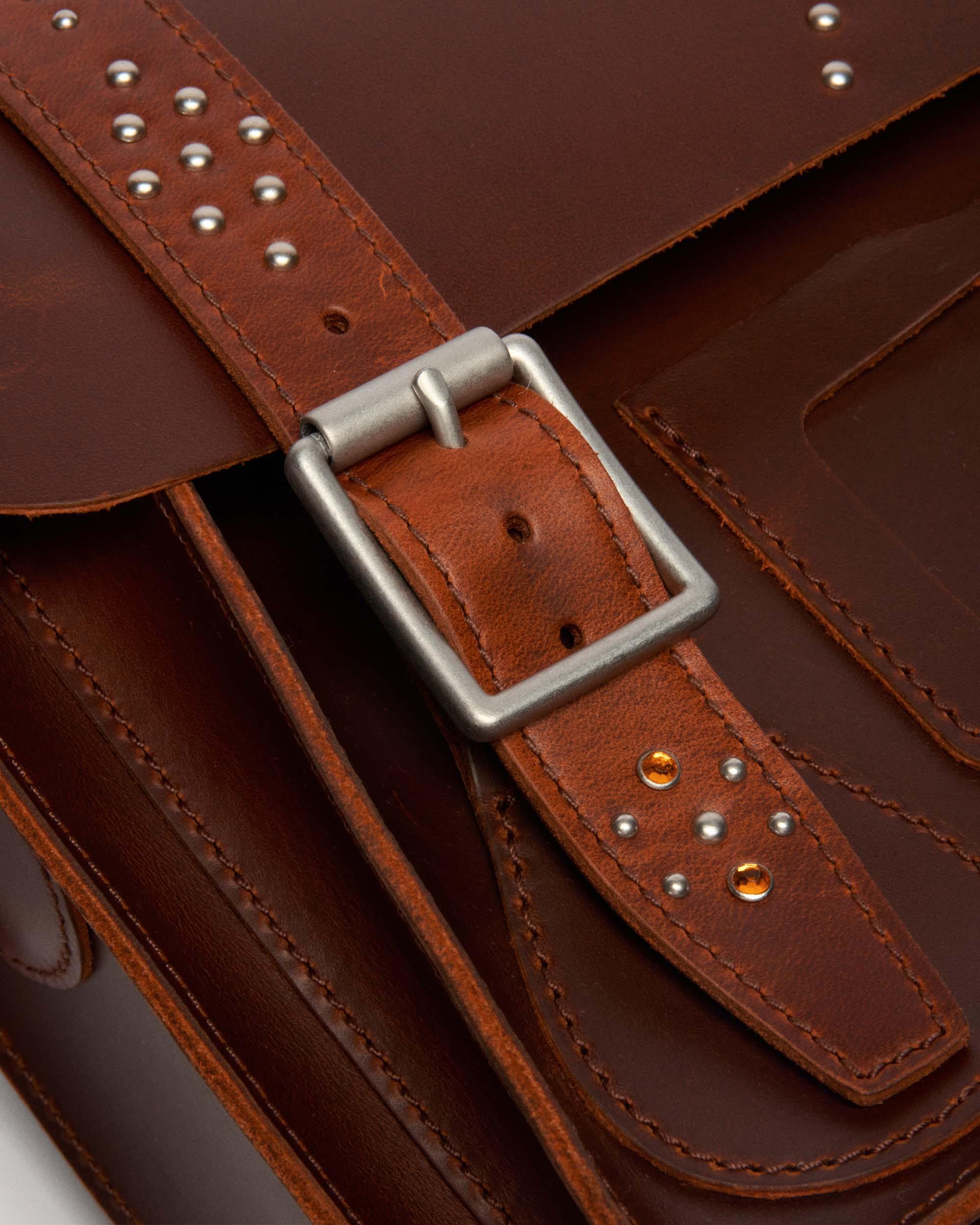 11 Inch Mayhem Leather Satchel in AMBER TAN | Dr. Martens™