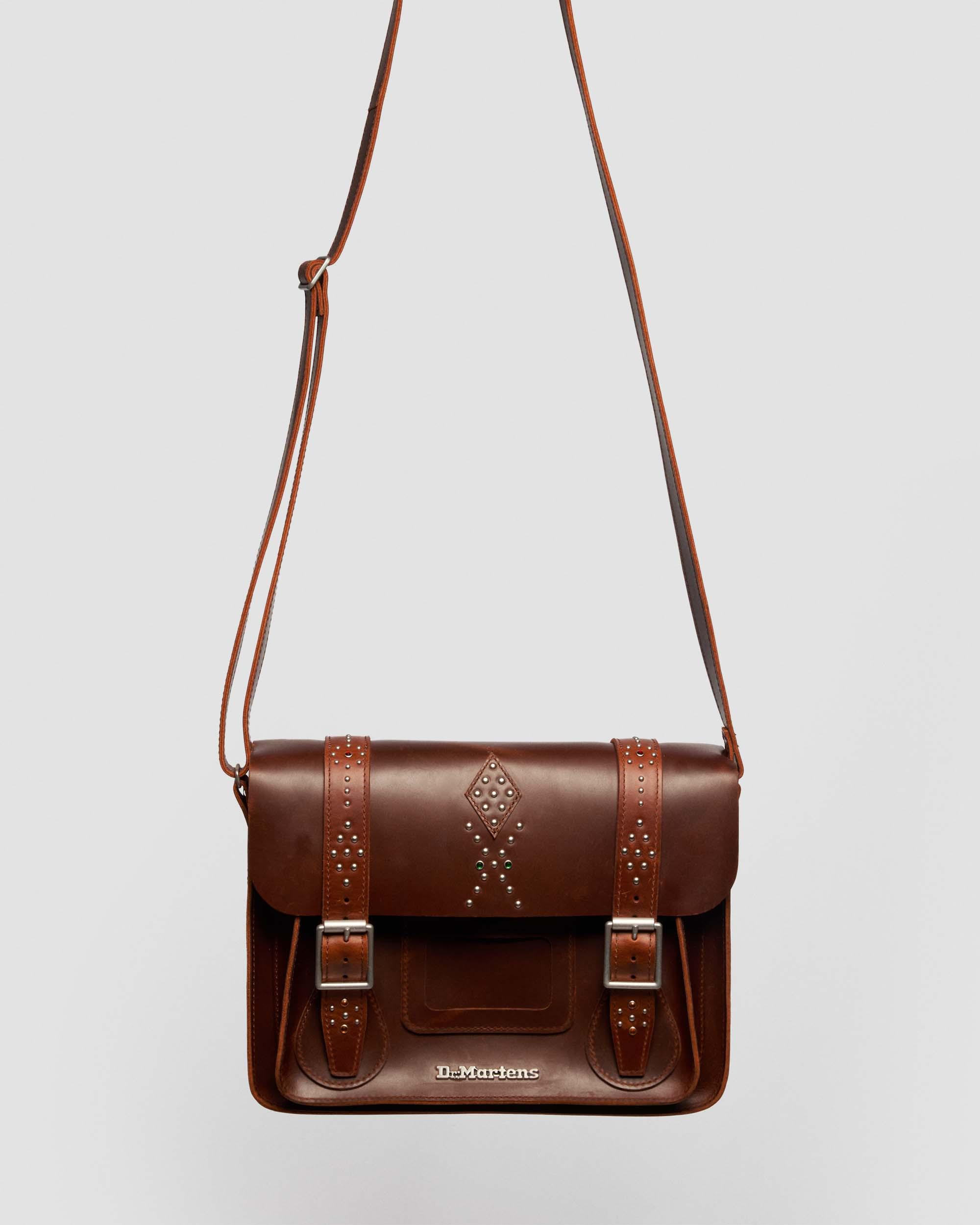 11 Inch Mayhem Leather Satchel in AMBER TAN | Dr. Martens™