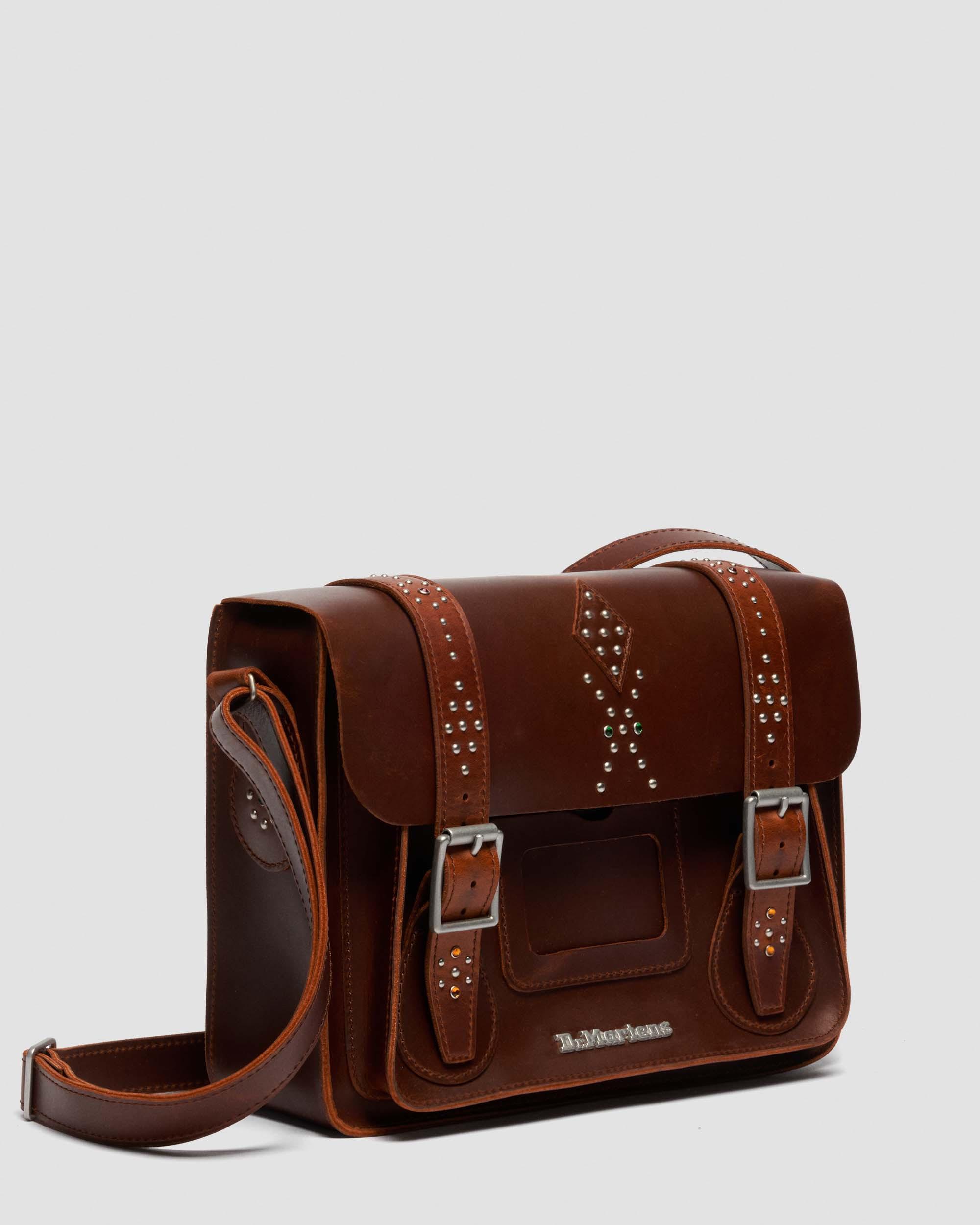 11 Inch Mayhem Leather Satchel in Amber Tan | Dr. Martens