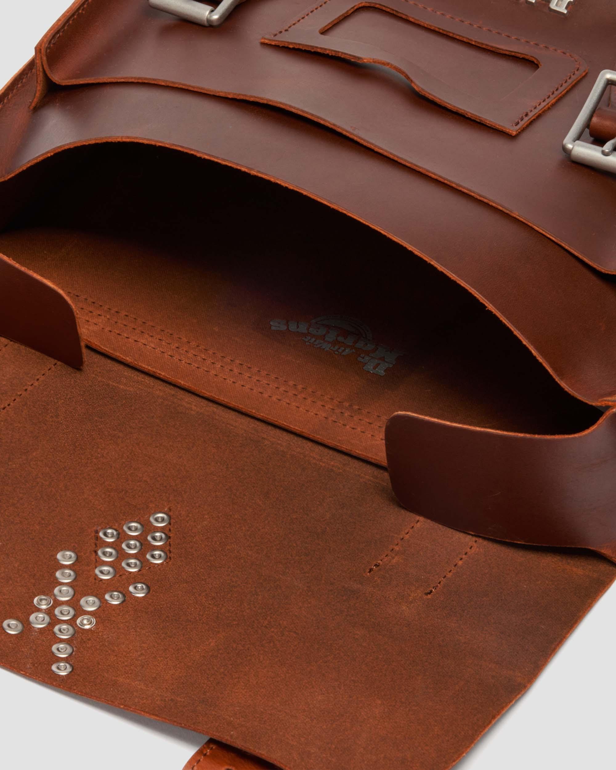 11 Inch Mayhem Leather Satchel in AMBER TAN | Dr. Martens™