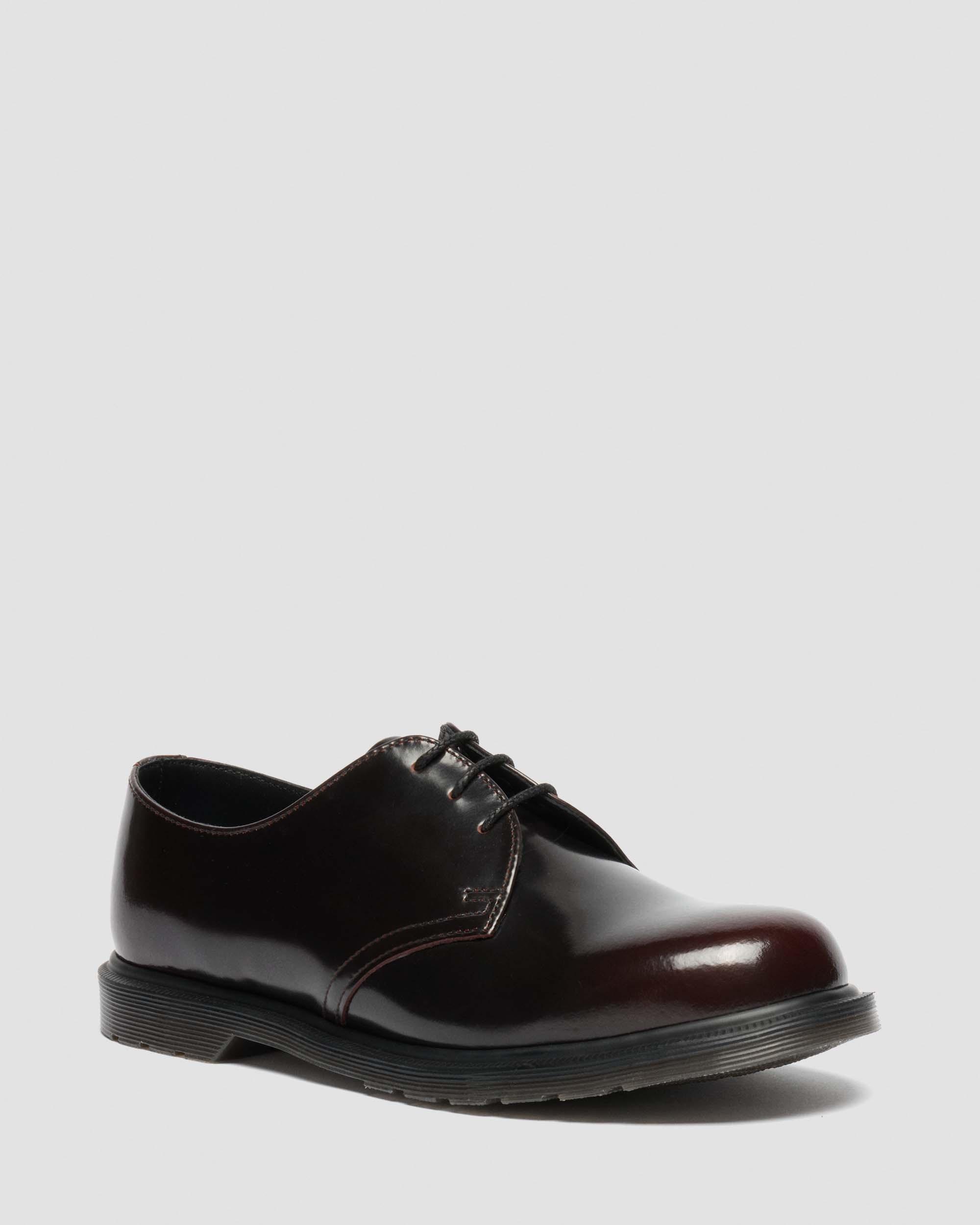 Mayfare Rub Off Leder Schuhe in Cherry Red