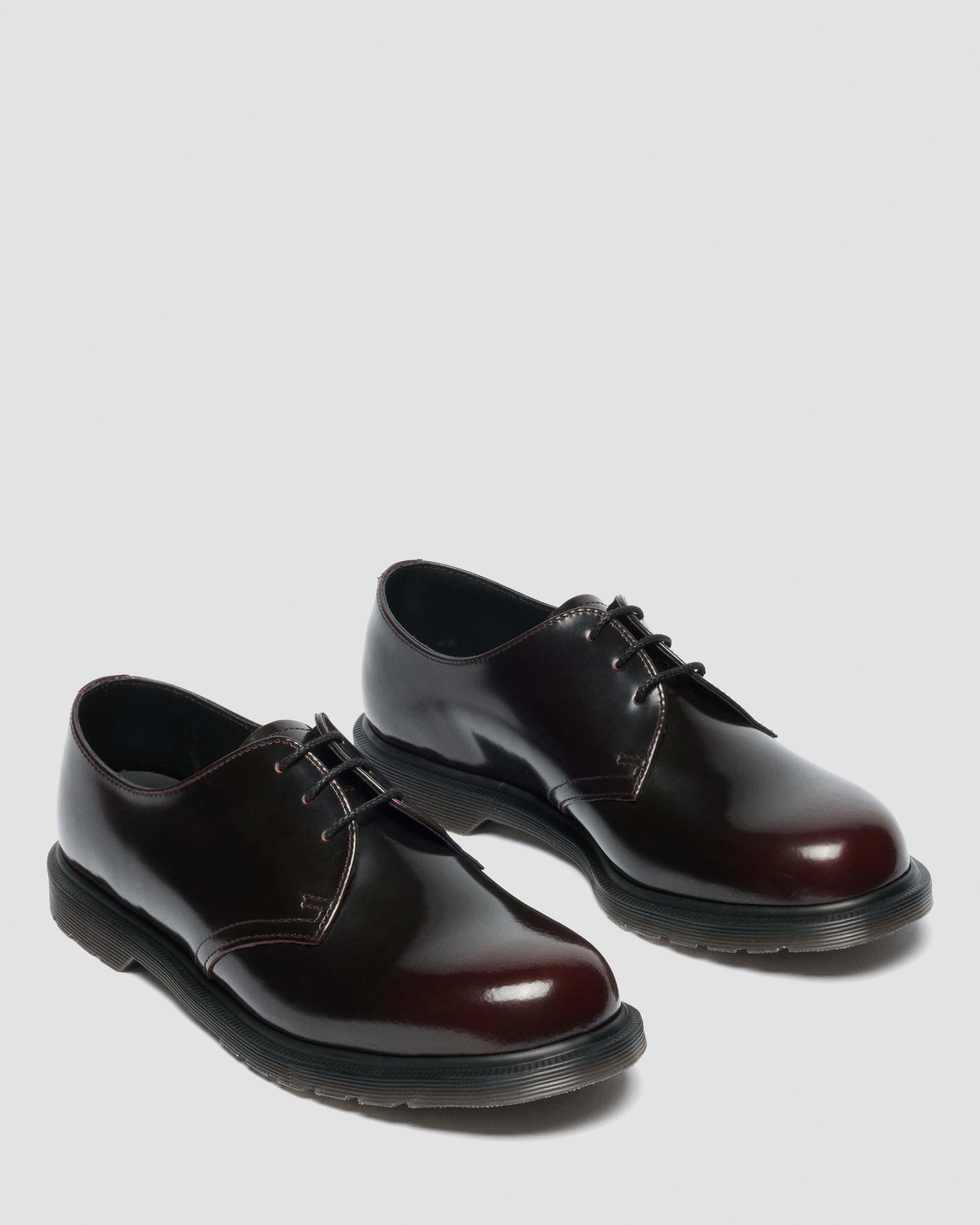 Mayfare Rub Off Leder Schuhe in Cherry Red