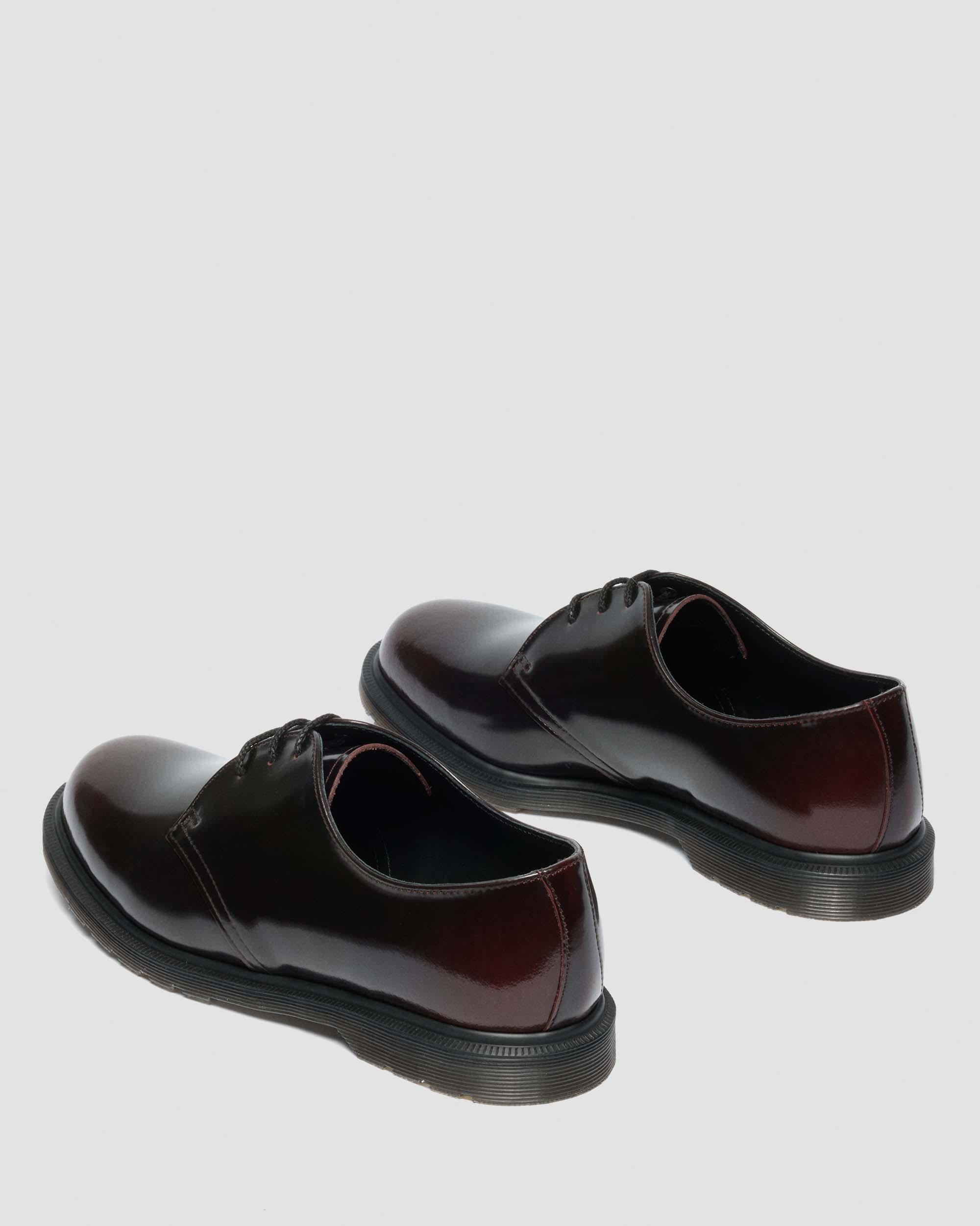 Mayfare Rub Off Leder Schuhe in Cherry Red
