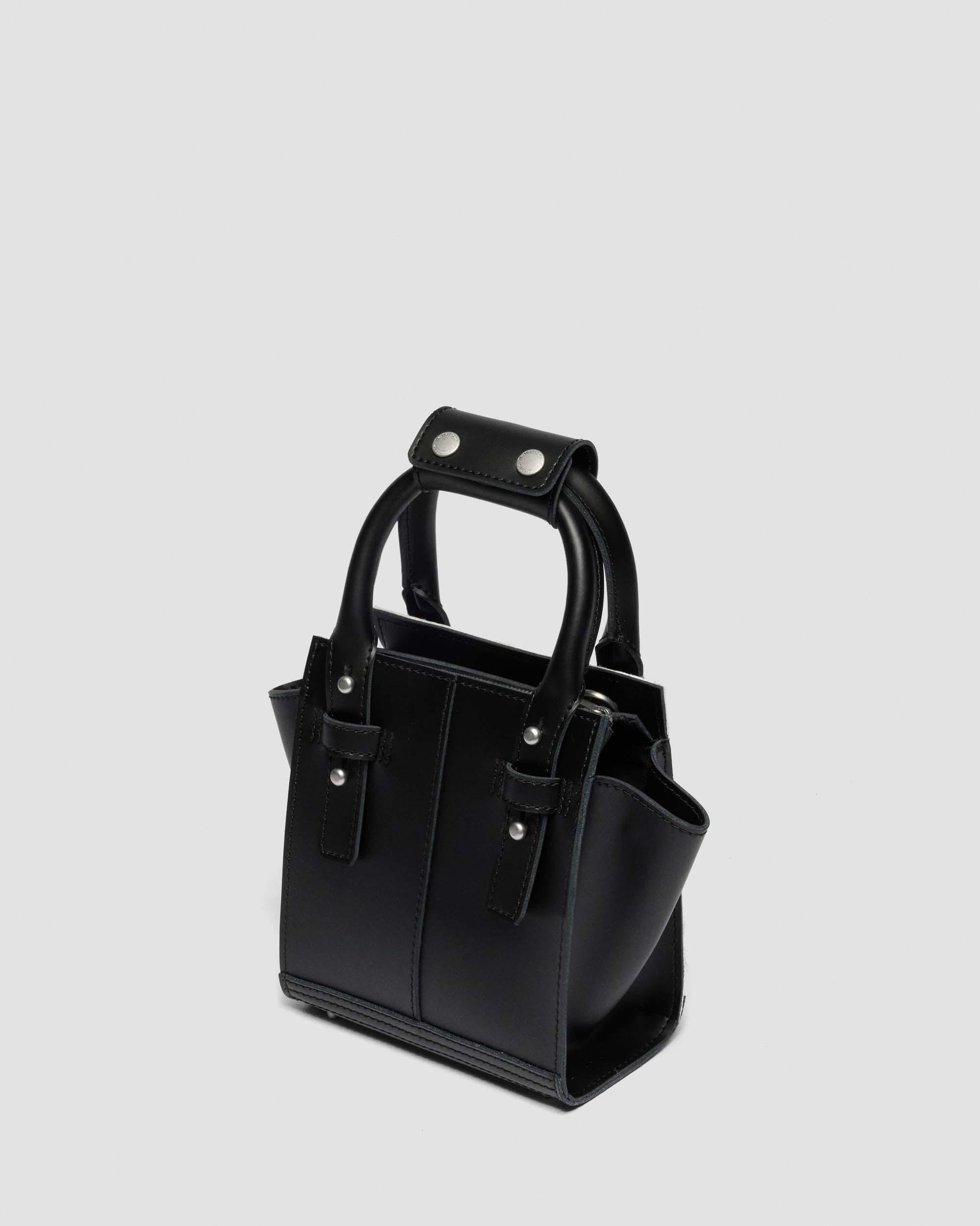 Extra Small Dalmatian Hair On Leather Tote Bag in Crème & Noir