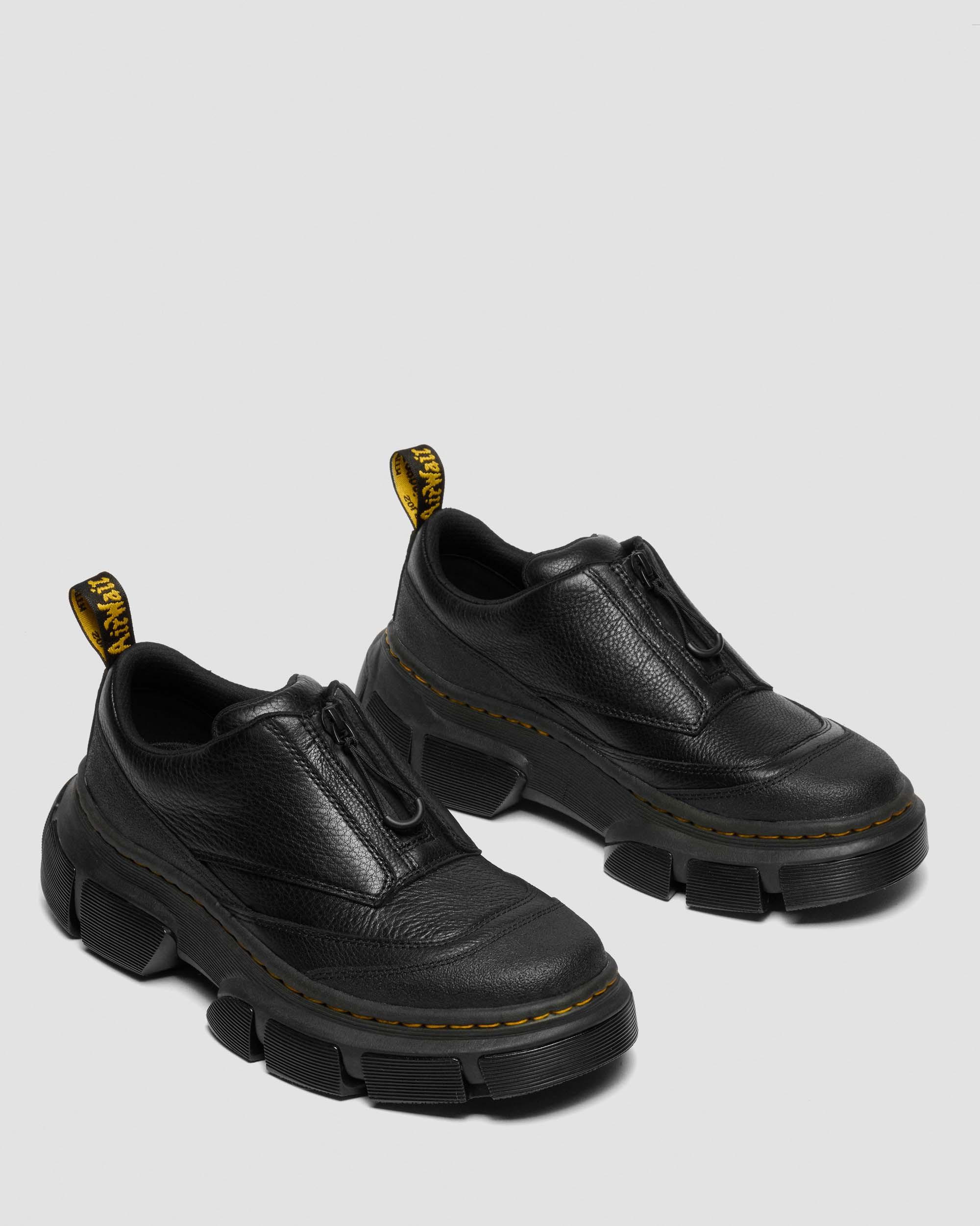 DMXL Zip Leather Shoes in Black | Dr. Martens
