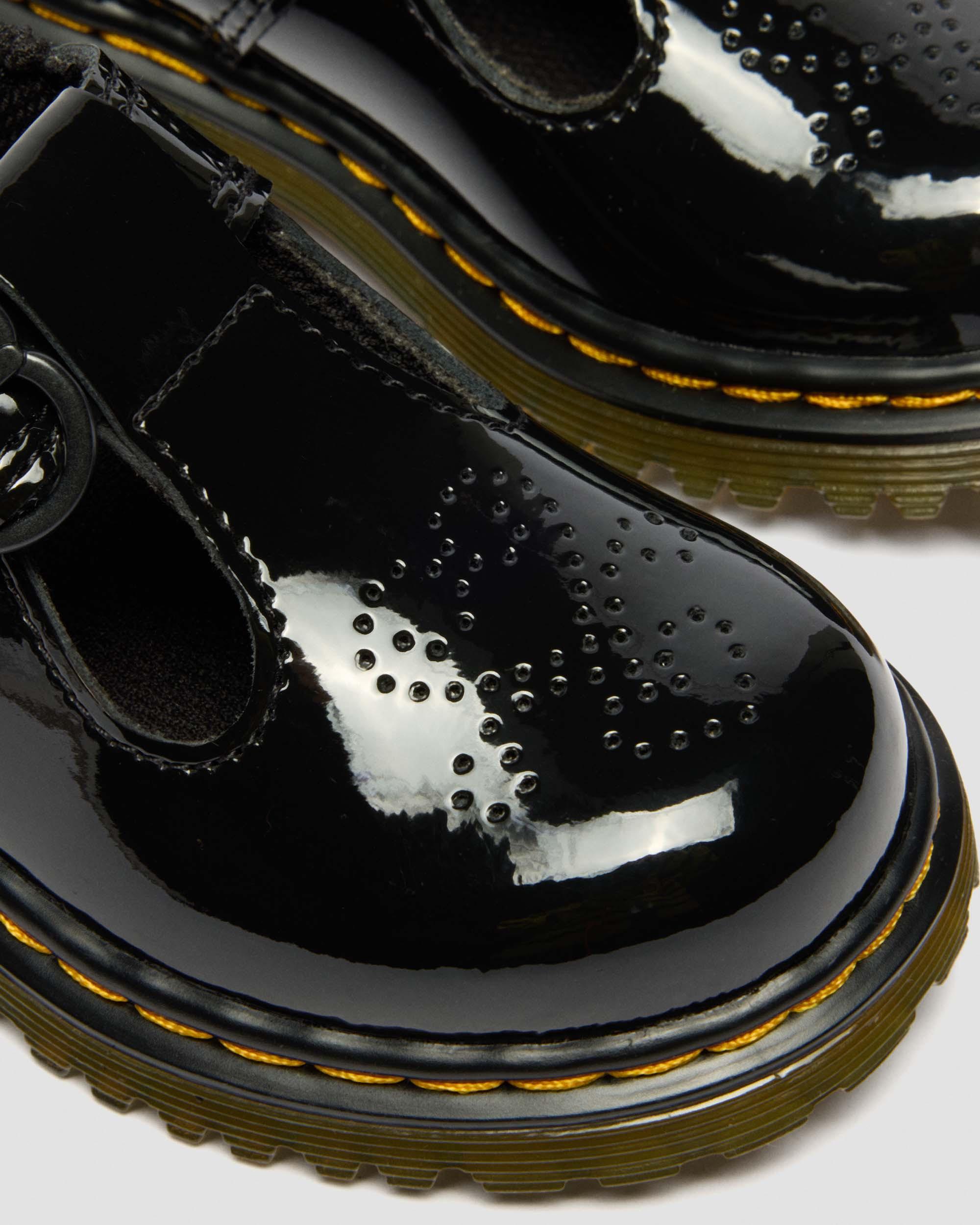 Toddler Polly II Heart Patent Leather Shoes in BLACK | Dr. Martens™