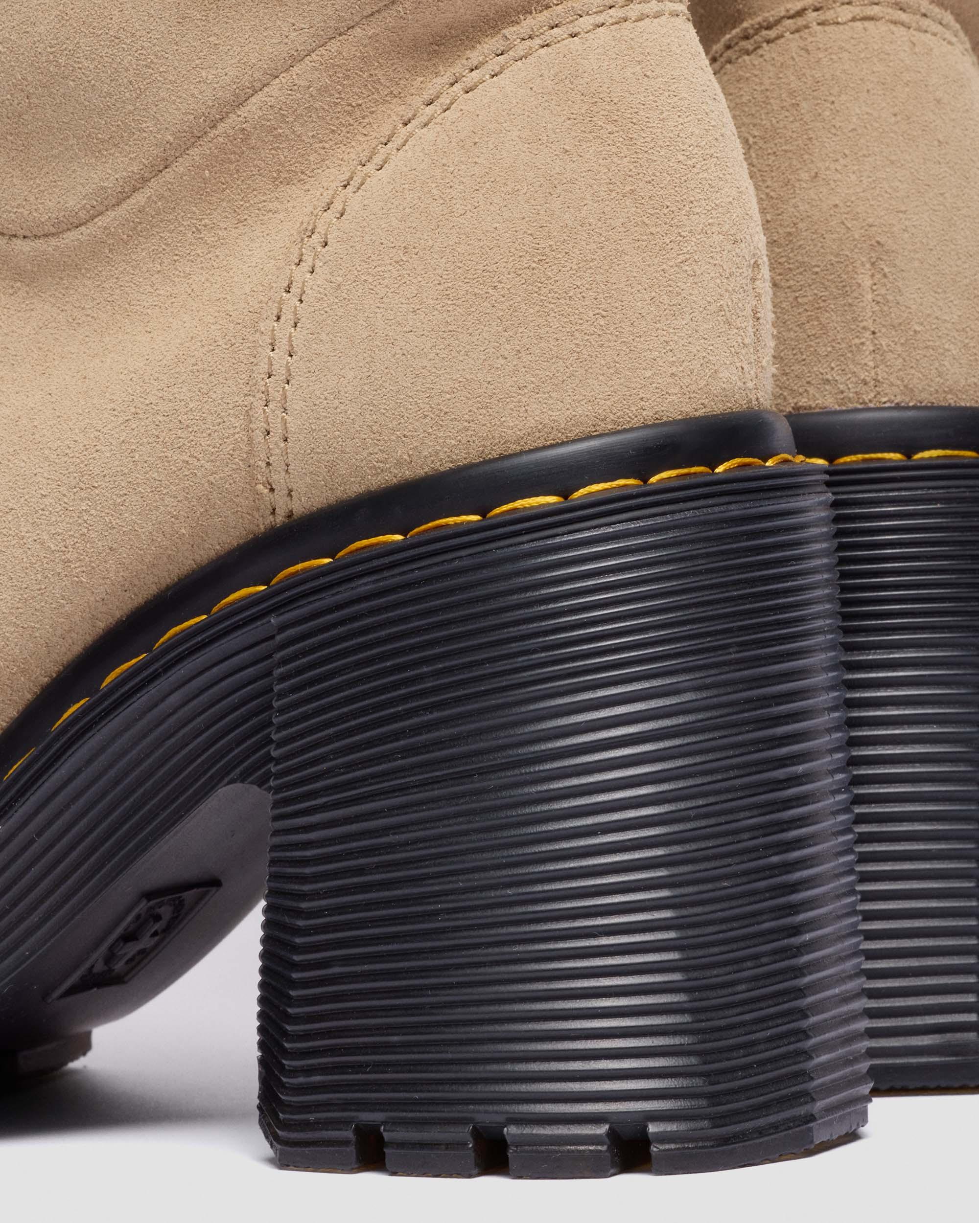 STIVALI ALTI KASEY IN CAMOSCIO CON TACCO in Camel