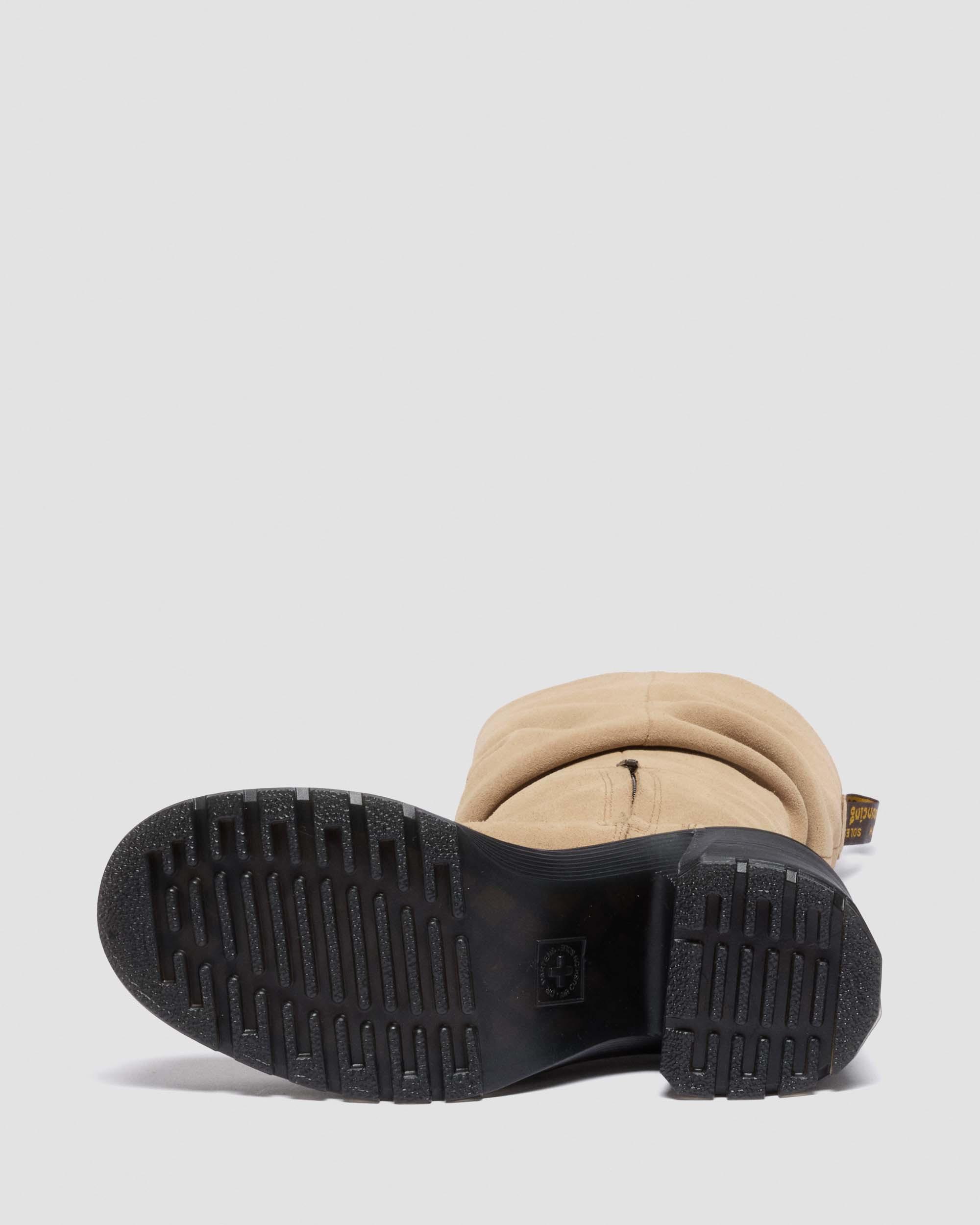 STIVALI ALTI KASEY IN CAMOSCIO CON TACCO in Camel