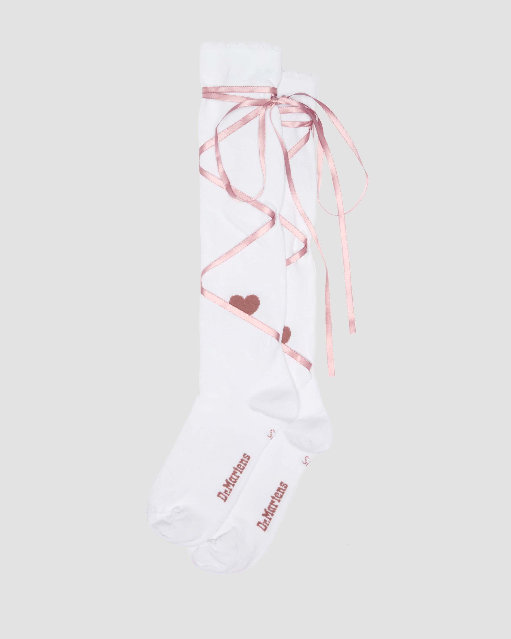Long Lace-Up Organic Cotton Blend Socks
