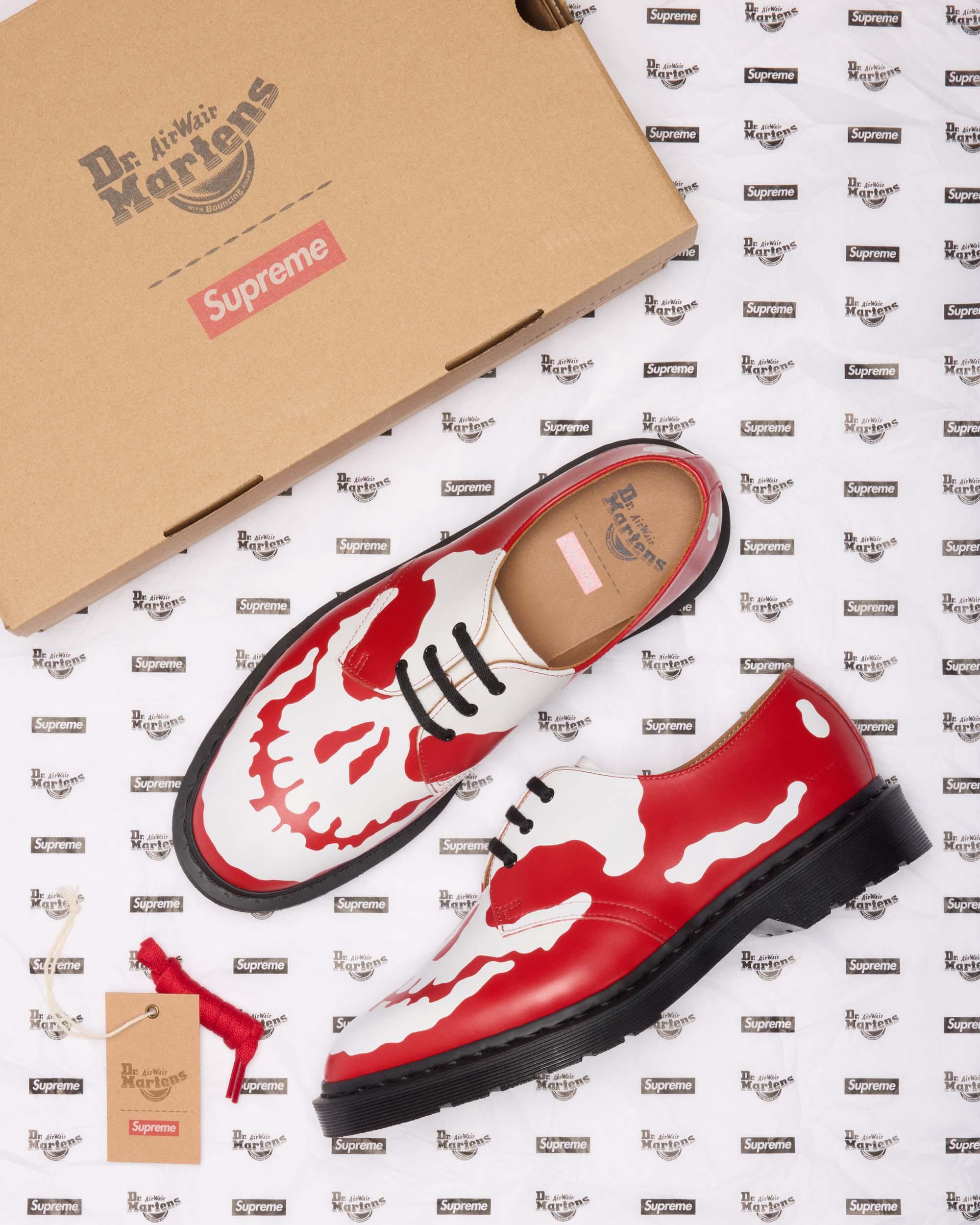1461 SUPREME SKULL in POPPY RED+WHITE | Dr. Martens™