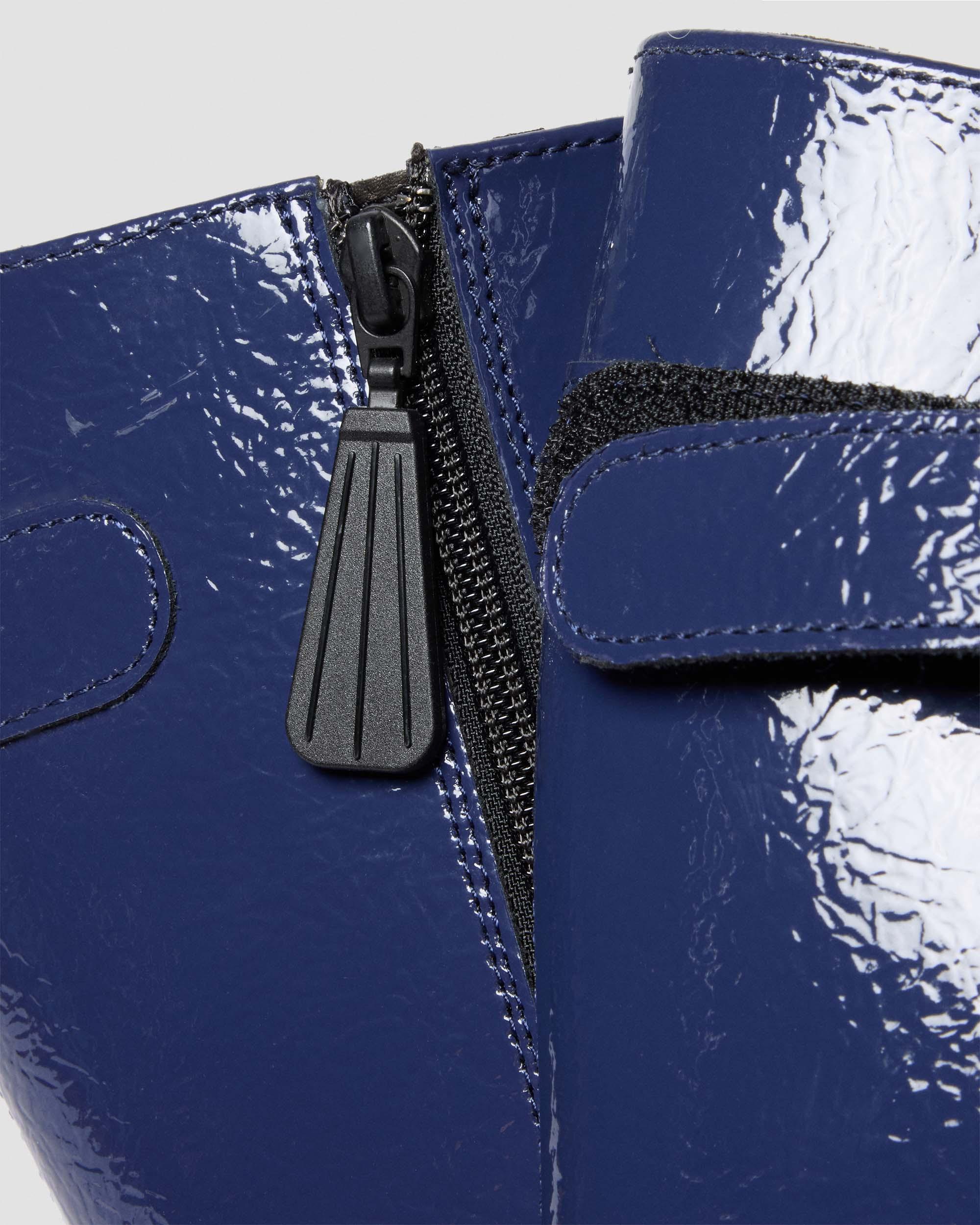 Buzz Hi Distressed Lakleren Laarzen in Donkerblauw