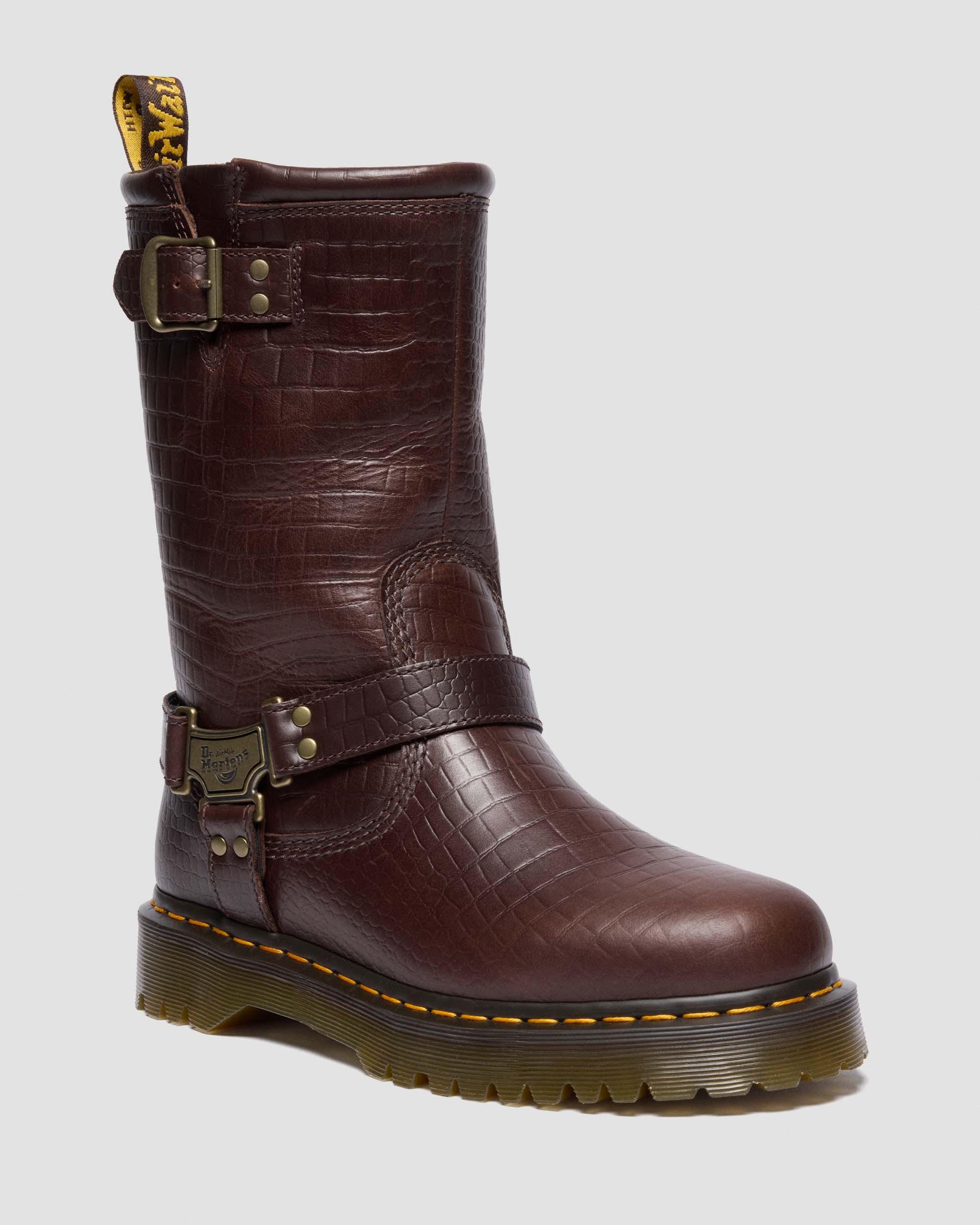 靴 Dr.Martens Anistone Boots HI Anistone Hi in DARK BROWN | Dr. Martens™