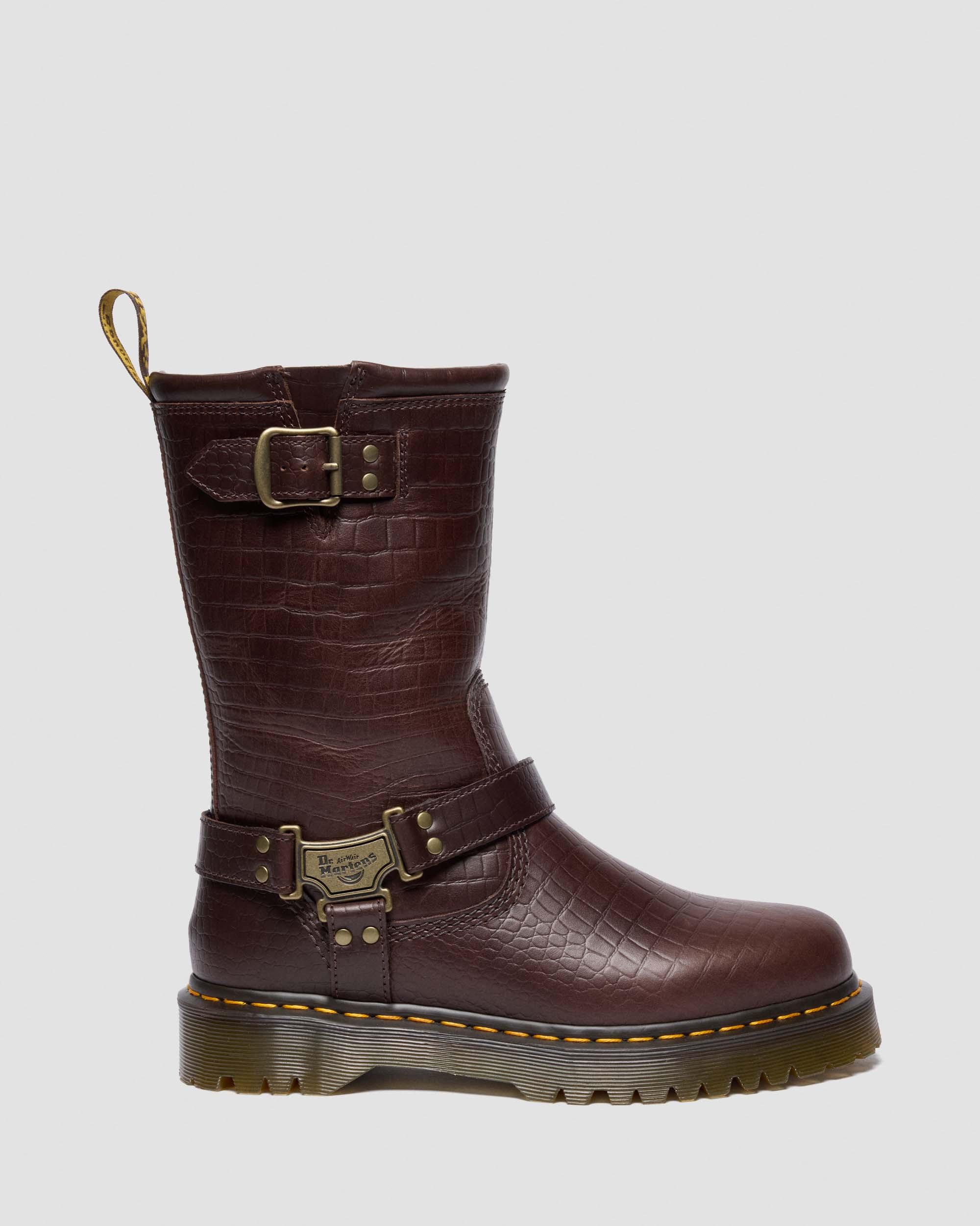 Anistone Hi in DARK BROWN | Dr. Martens™