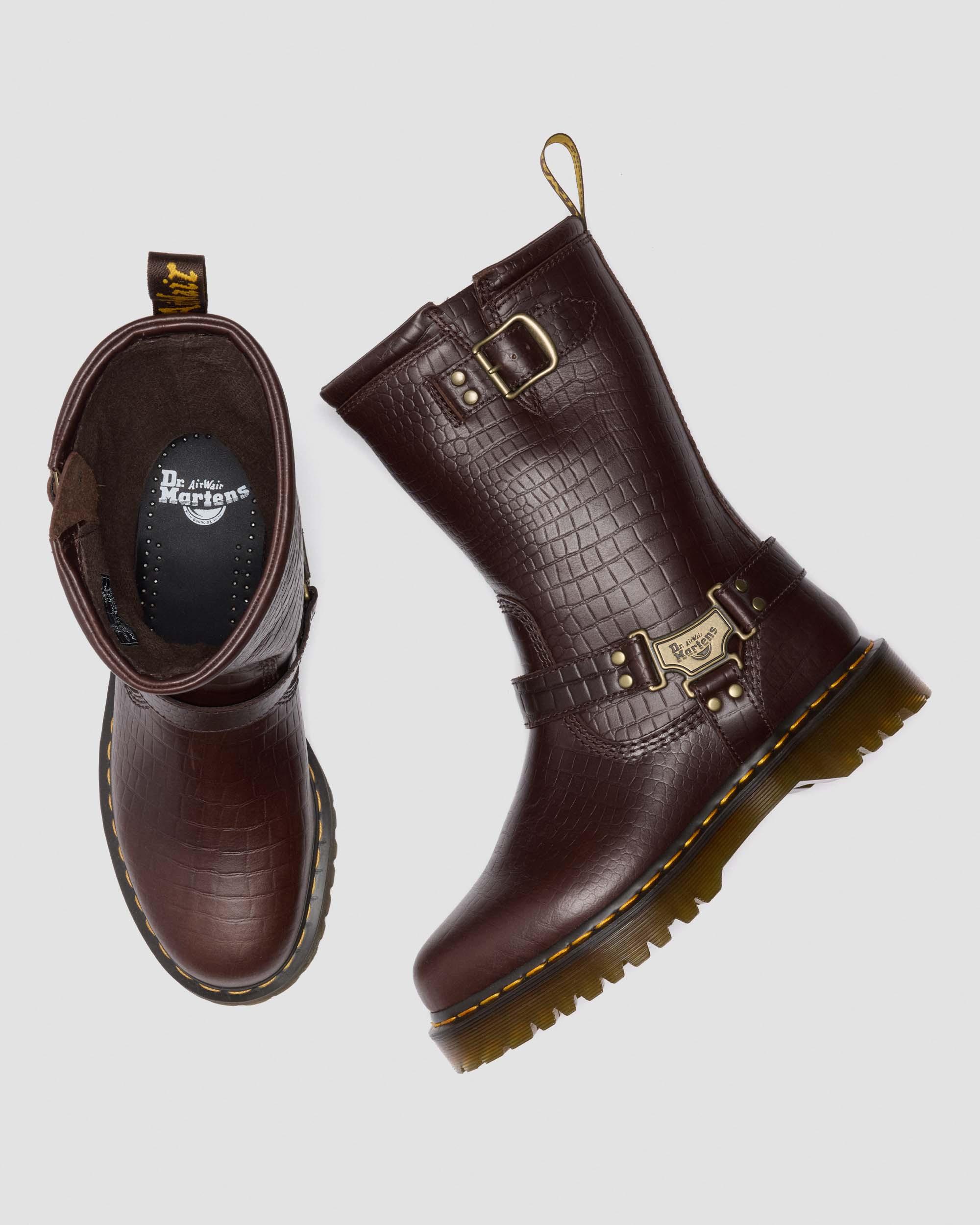 Anistone Hi in DARK BROWN | Dr. Martens™