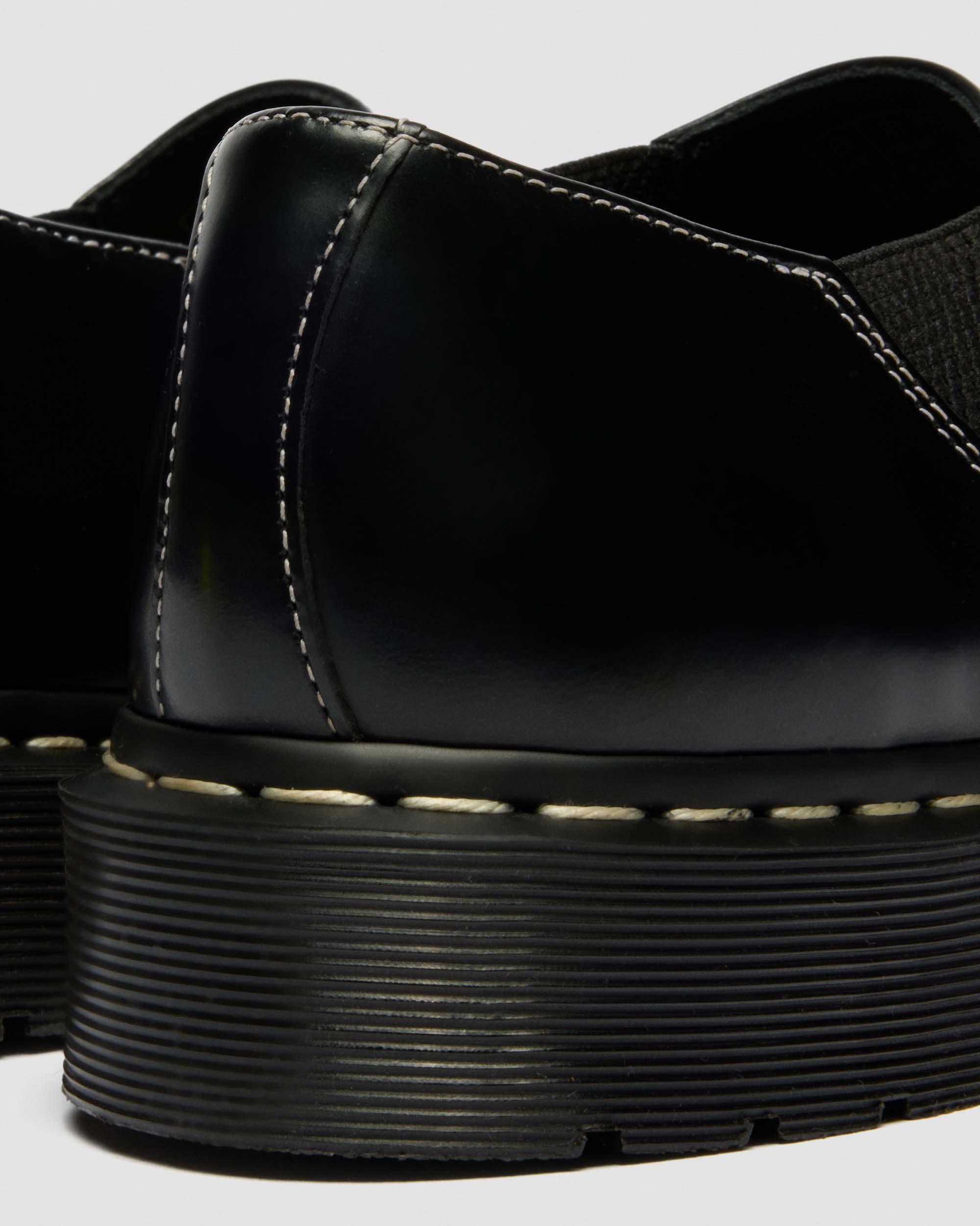 Louis Smooth Leather Slip On Shoes in BLACK | Dr. Martens™