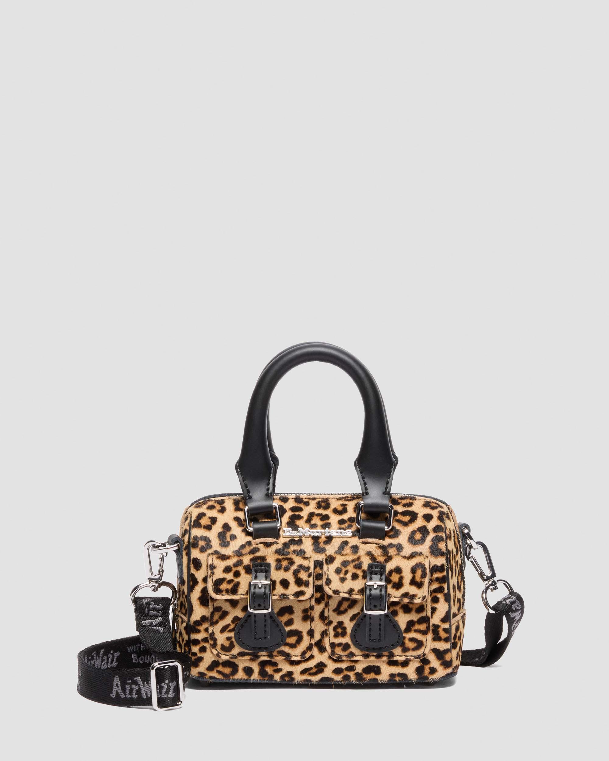 Musta & Gyldenbrun Mini Top Handle Leopard Print -laukku