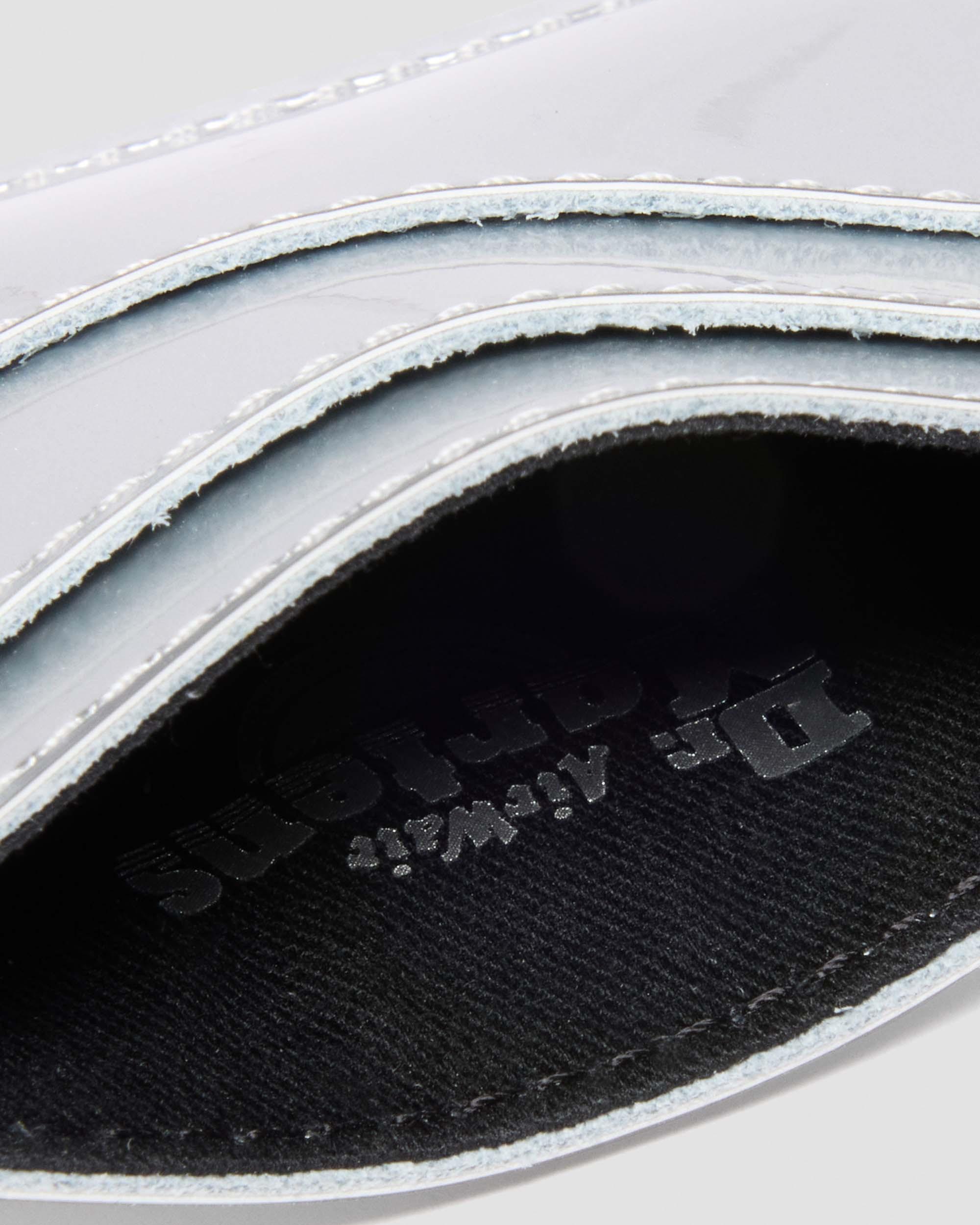 Pasjeshouder van Metallic Zilver Lamper Lakleer in Zilver